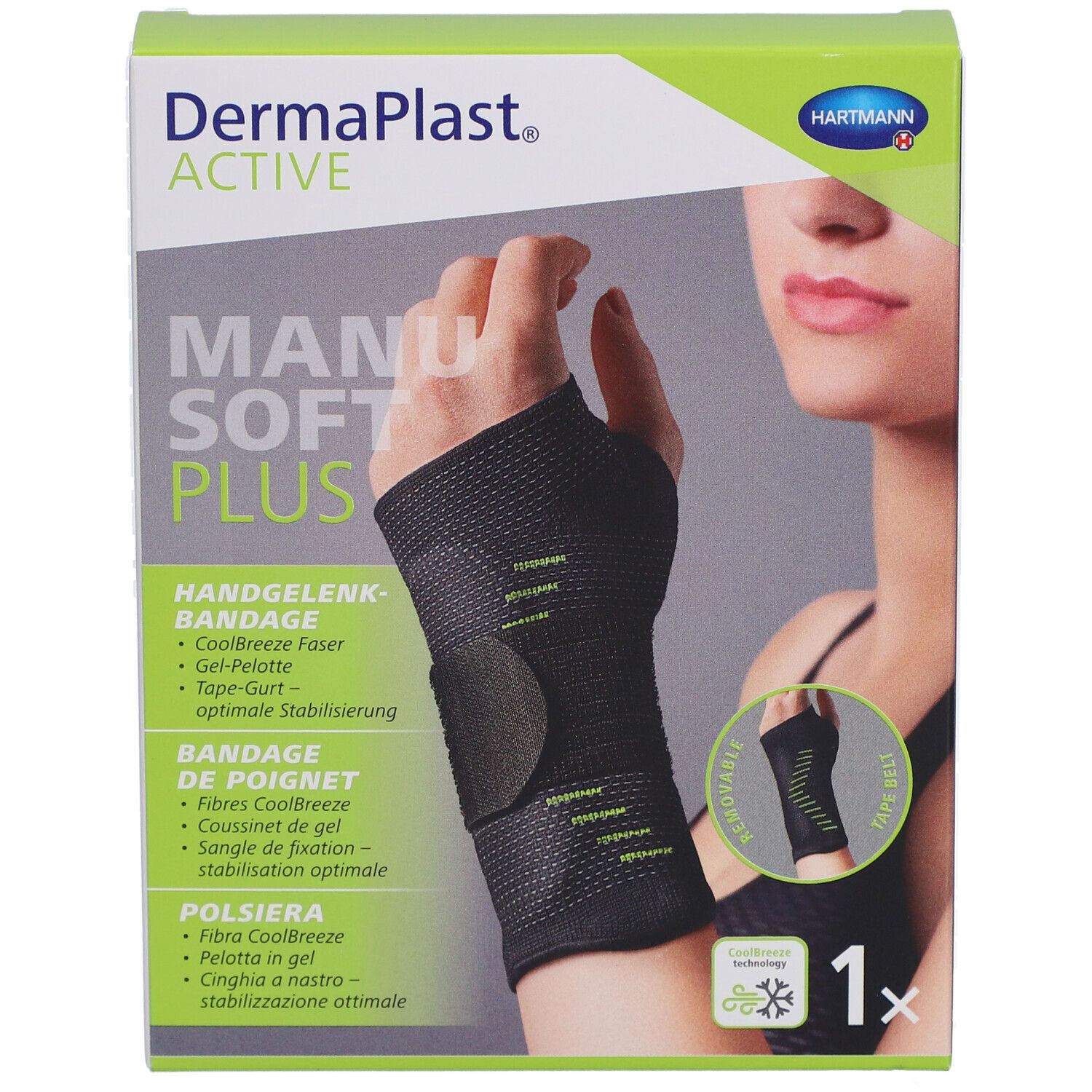 DermaPlast Active Manu Soft Plus Handgelenkbandage Größe 3