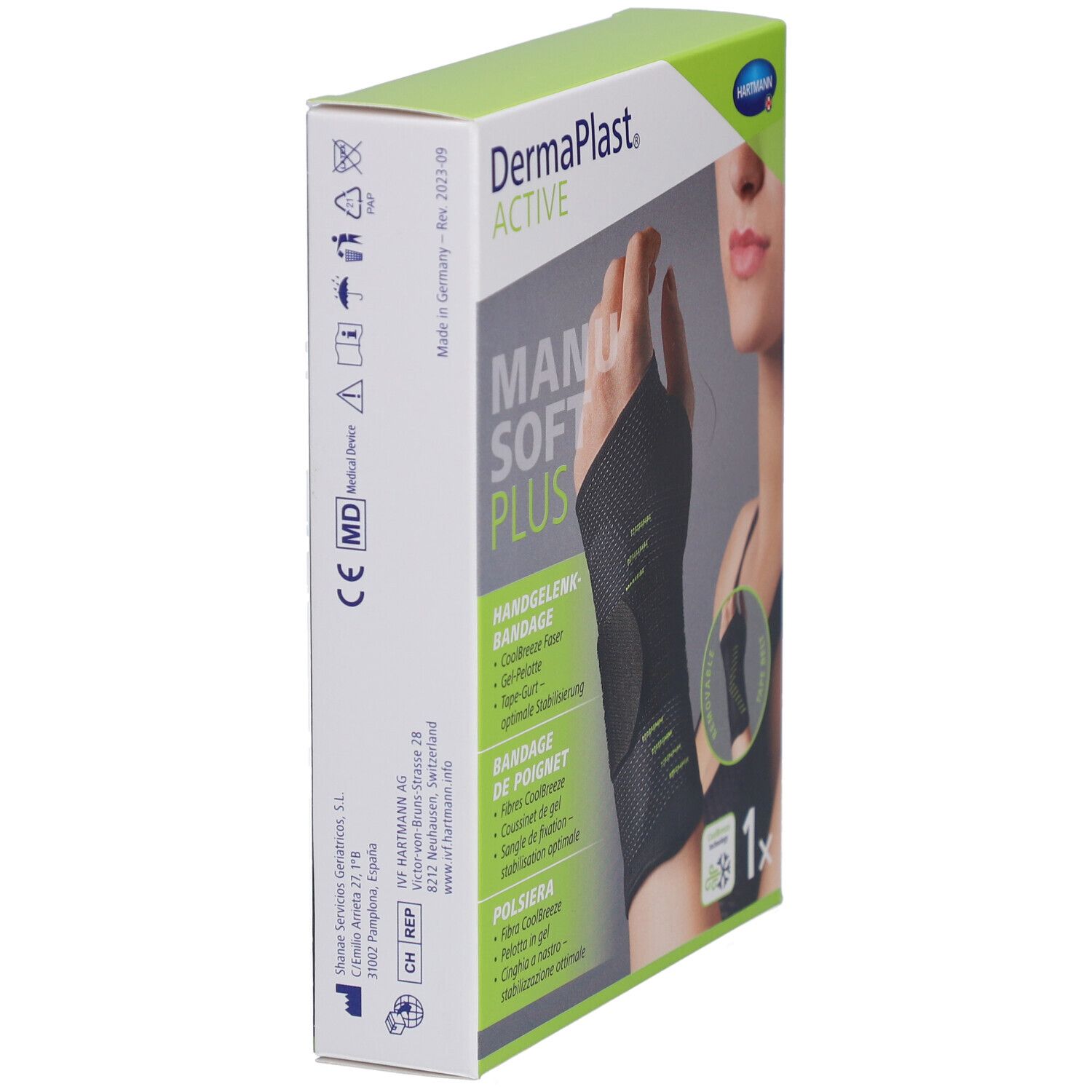 DermaPlast Active Manu Soft Plus Handgelenkbandage Größe 4