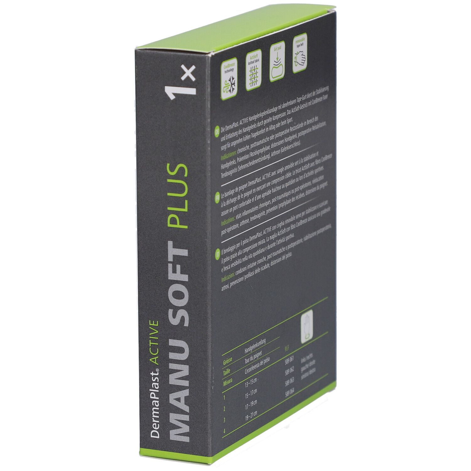DermaPlast Active Manu Soft Plus Handgelenkbandage Größe 4