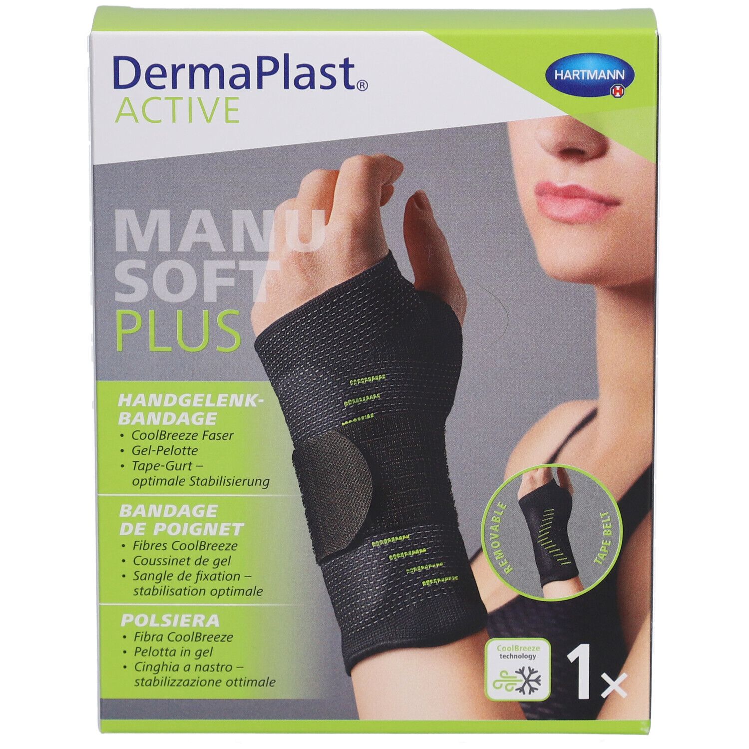 DermaPlast Active Manu Soft Plus Handgelenkbandage Größe 4