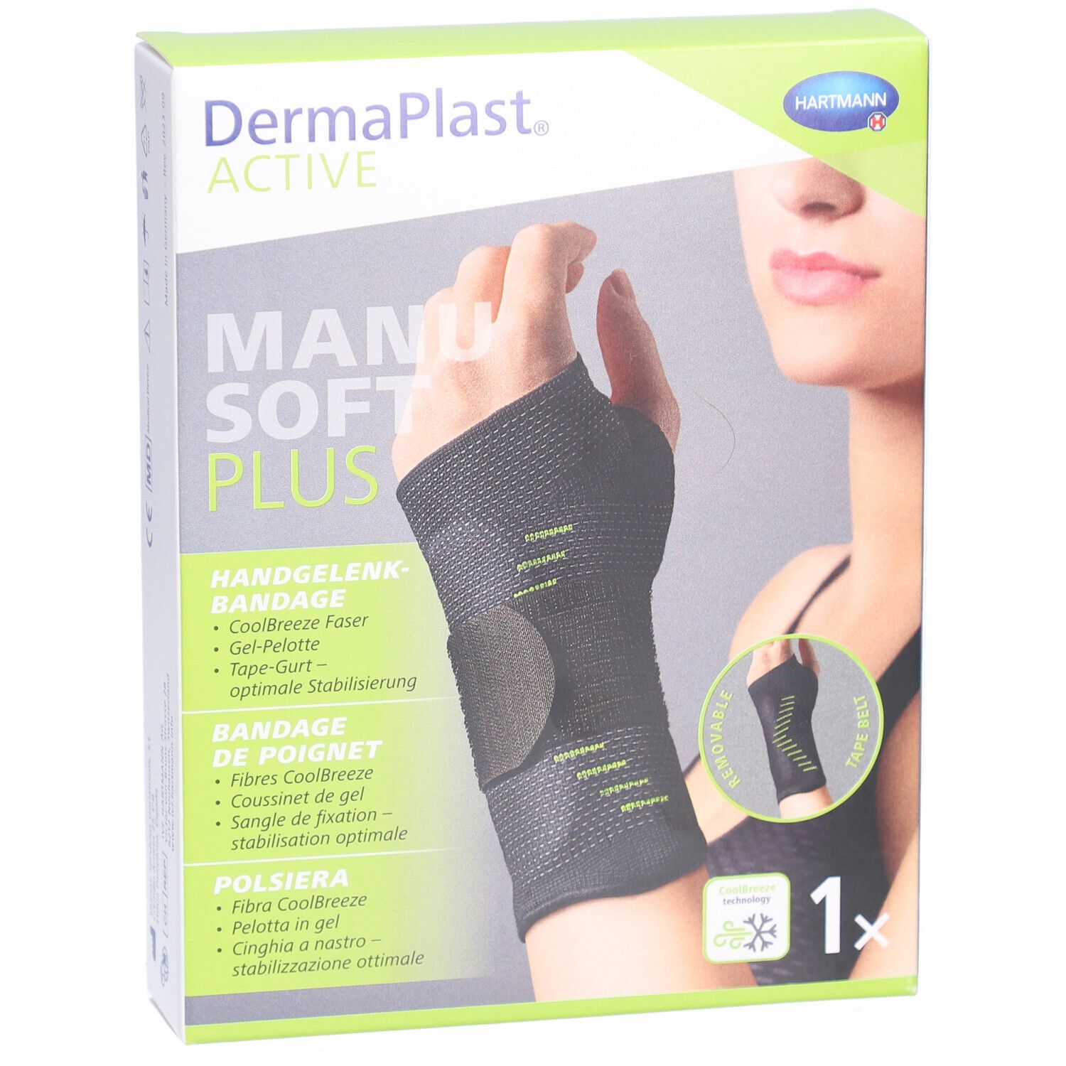 DermaPlast Active Manu Soft Plus Handgelenkbandage Größe 4