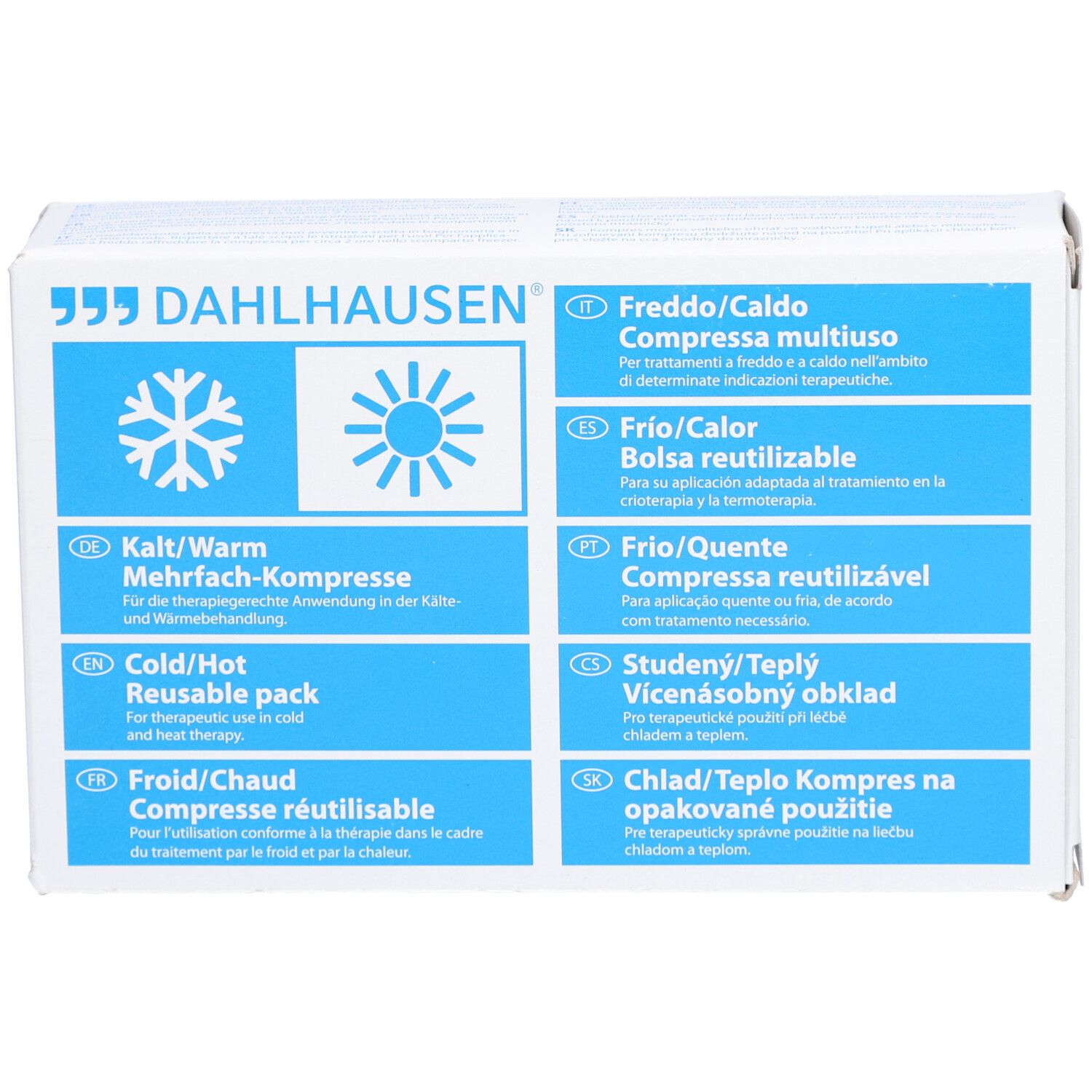 DAHLHAUSEN Wiederverwendbare Kalt-/Warmkompressen 13 x 14 cm