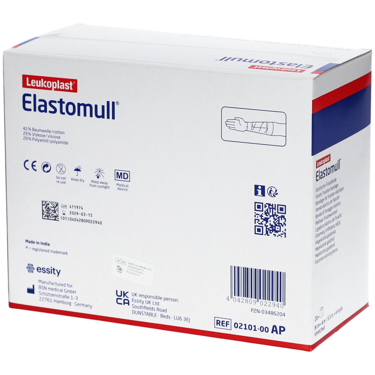 Elastomull® elastische Fixierbinde 4 m x 8 cm