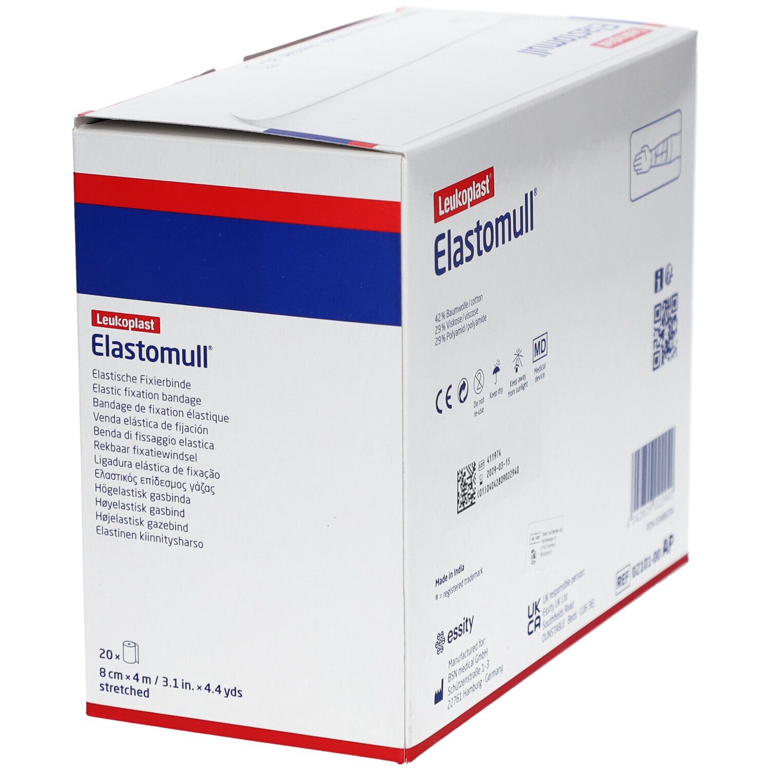 Elastomull® elastische Fixierbinde 4 m x 8 cm