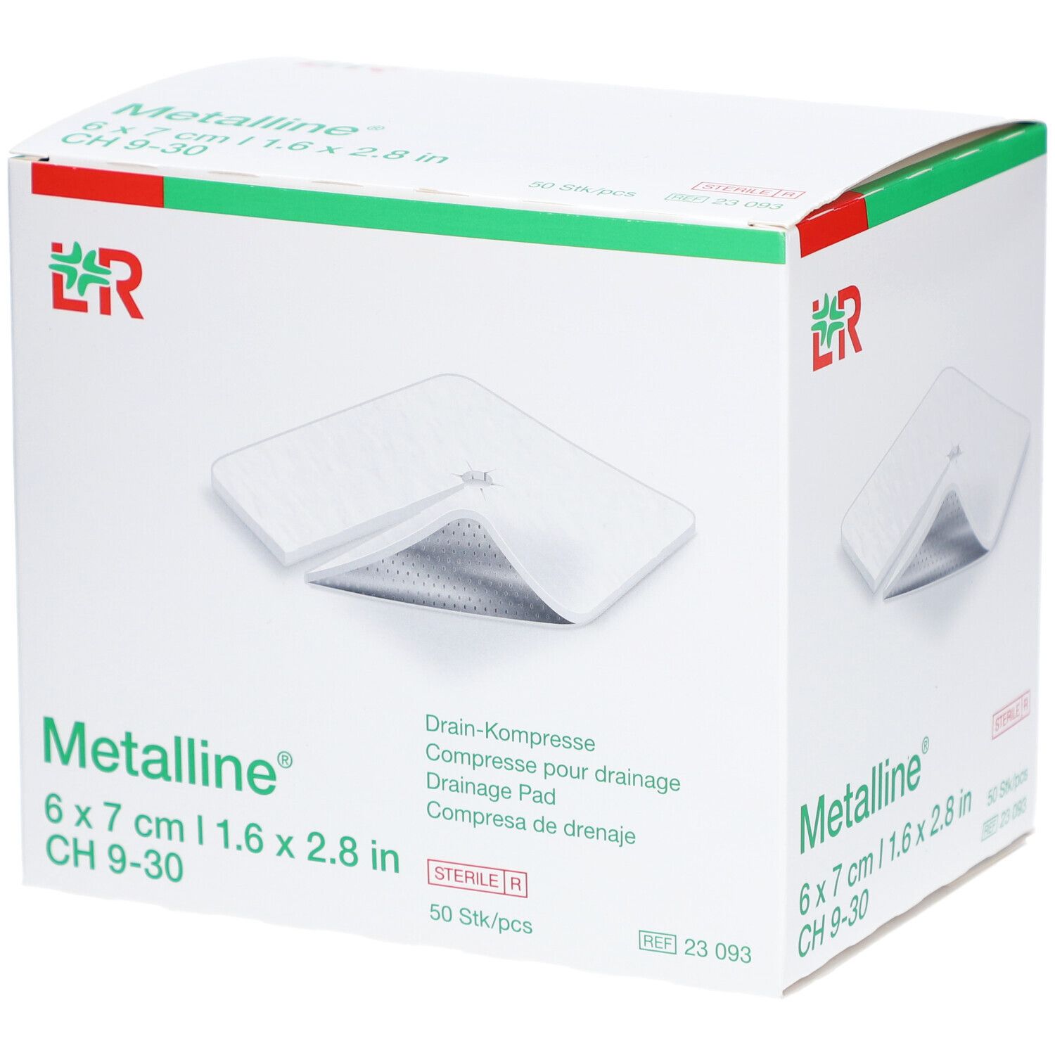 METALLINE Compresse Drainage Stérile 6 x 7 cm