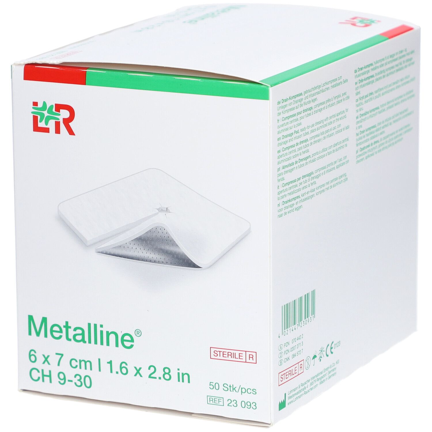 METALLINE Compresse Drainage Stérile 6 x 7 cm