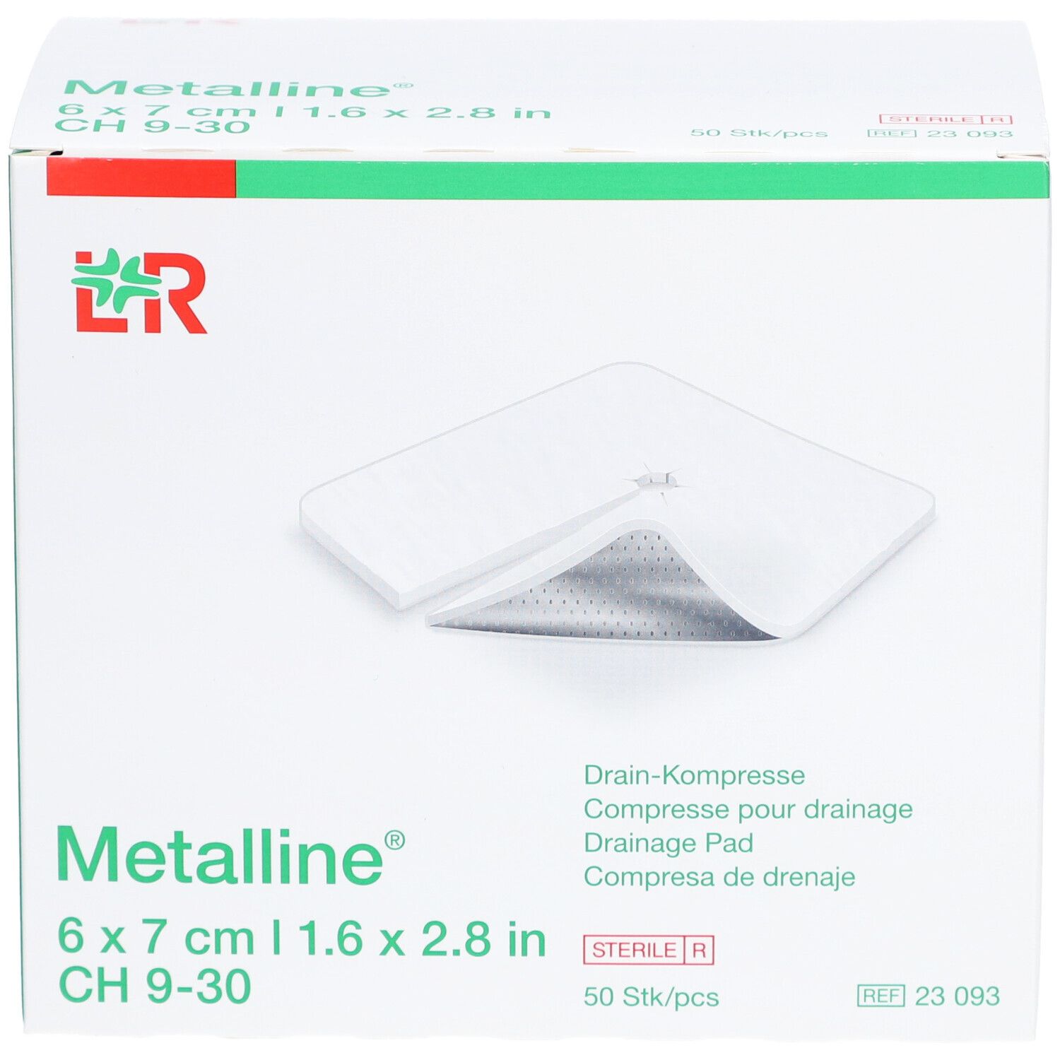METALLINE Compresse Drainage Stérile 6 x 7 cm