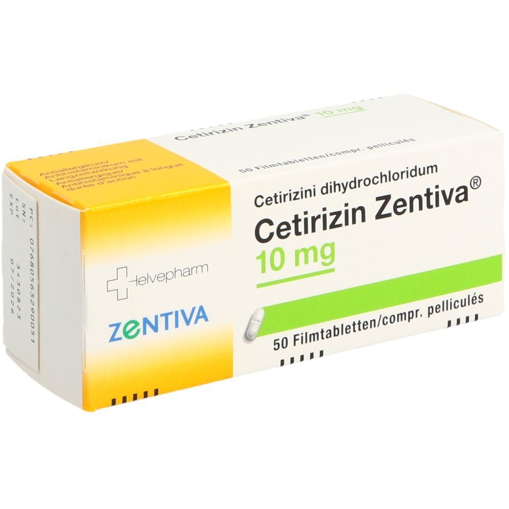 CETIRIZIN Zentiva Filmtabl 10 mg 50 Stk