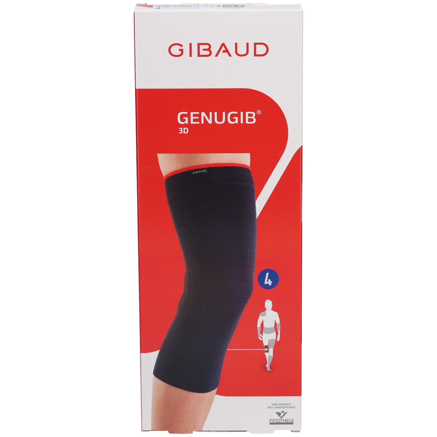 GIBAUD Genugib 3D Genouillère non articulée Taille 4 / 43-48 cm