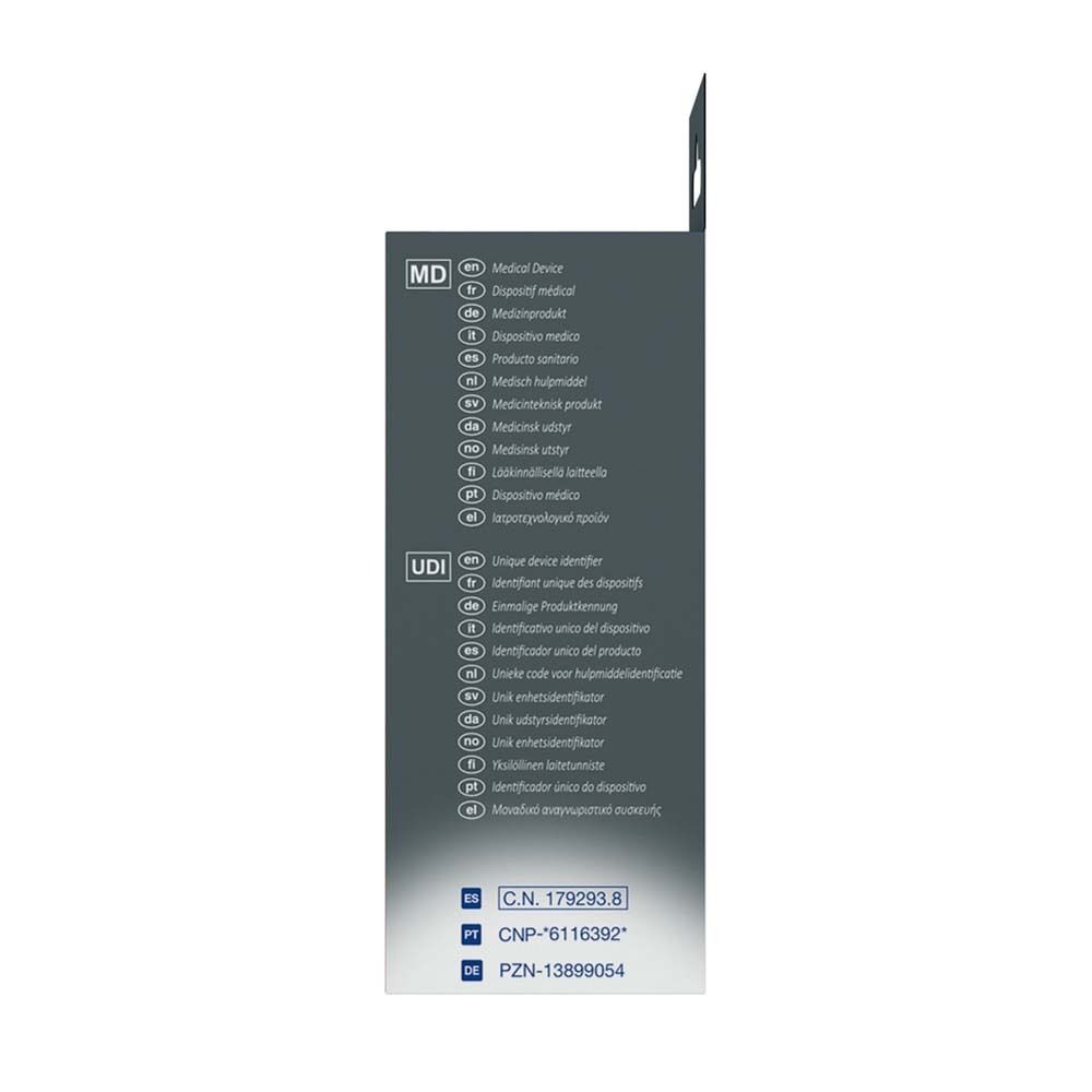 Verpackung von Nexcare Sensitive Tape. Weißer Karton mit Logo und Produktabbildung. Größe: 25 mm x 5 m.