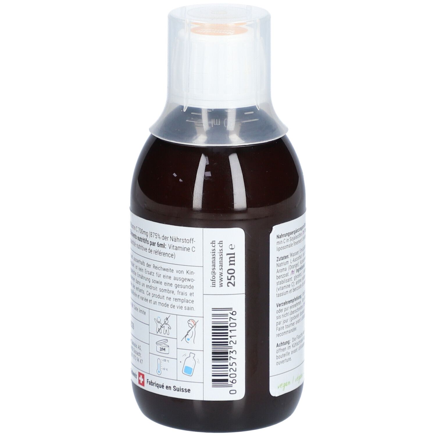 Sanasis liposomal Vitamin C complément liquide sans sucre