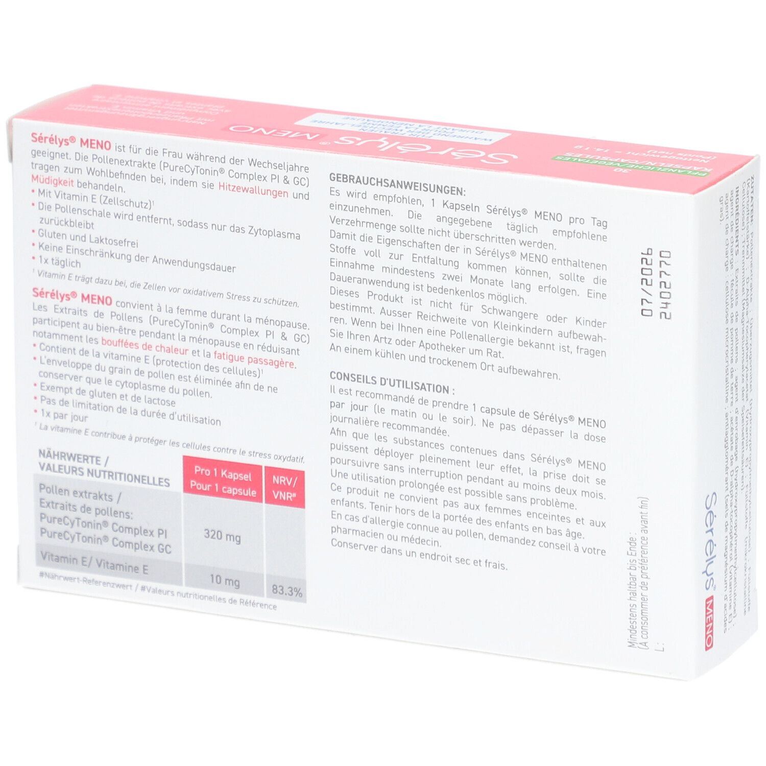 SÉRÉLYS Meno - Beschwerden der (Peri-)Menopause