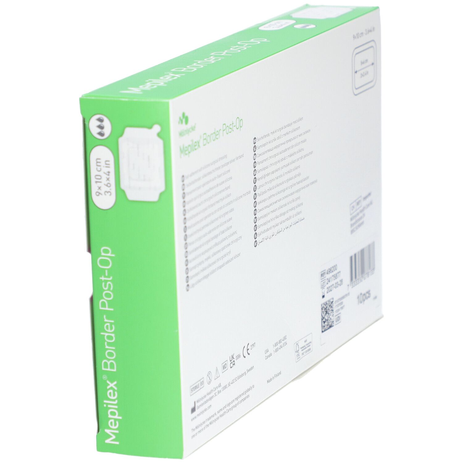 MÖLNLYCKE Mepilex® Border Post-Op - Pansement post-opératoire auto-fixant siliconé 9 x 10 cm