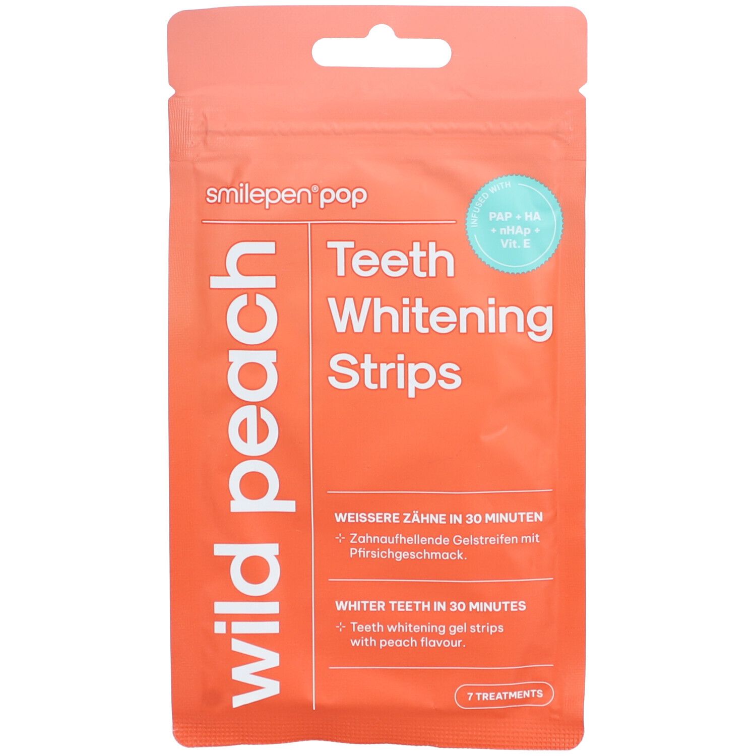 SMILEPEN Pop Teeth Whit Strips Wi Peach 7 x 2 Stk