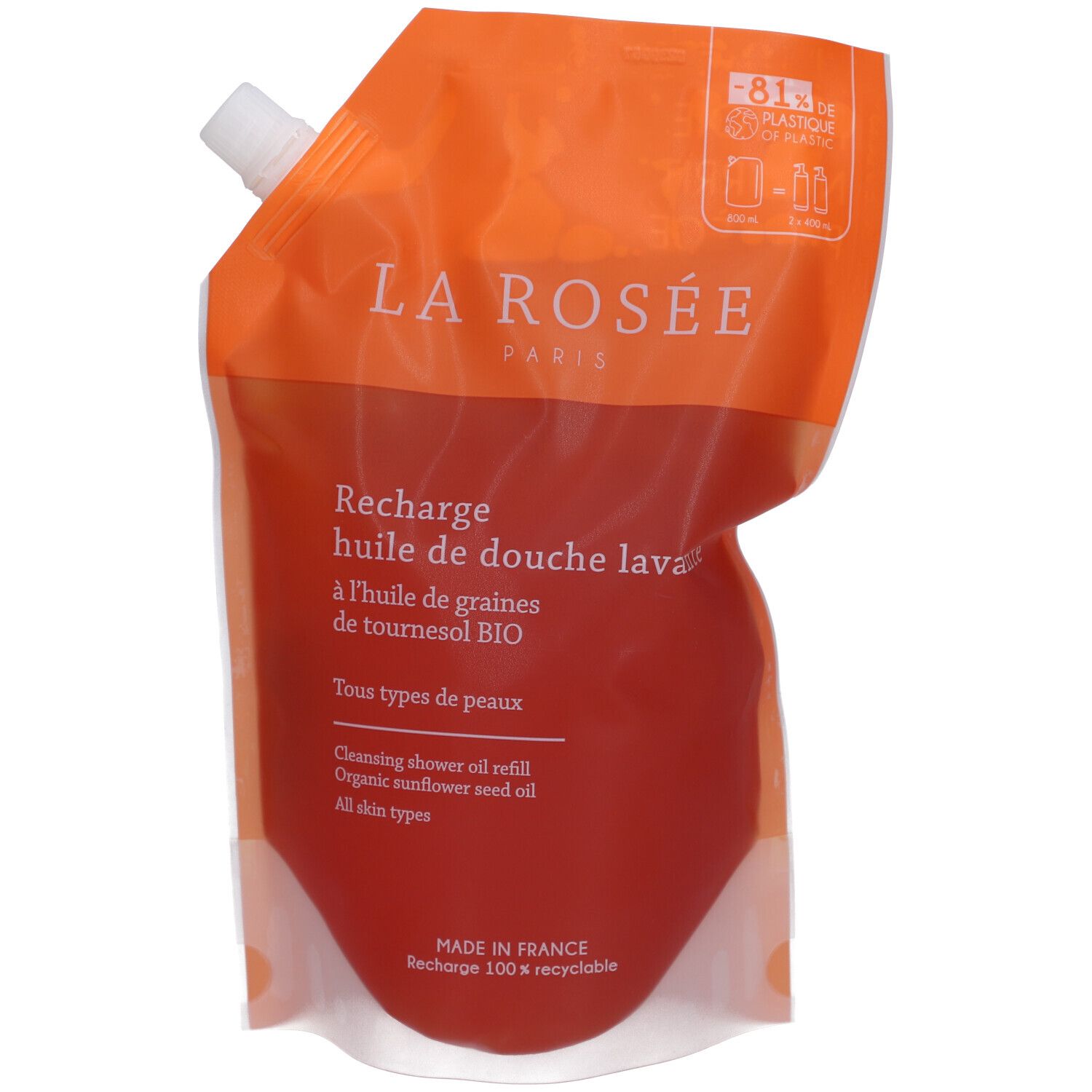 LA ROSÉE Recharge Huile de Douche Lavante