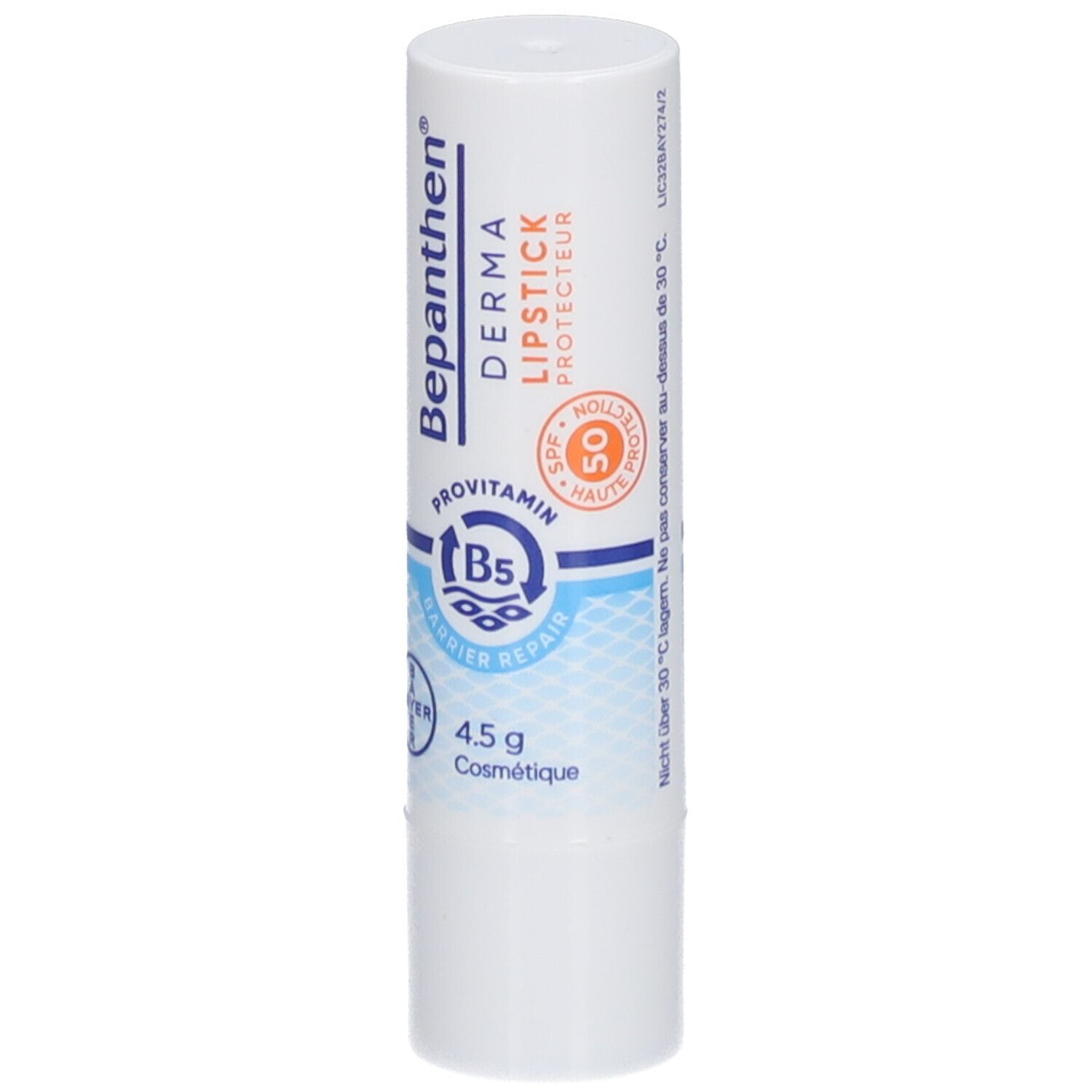 Bepanthen® Derma Lipstick mit LSF 50 für trockene Lippen