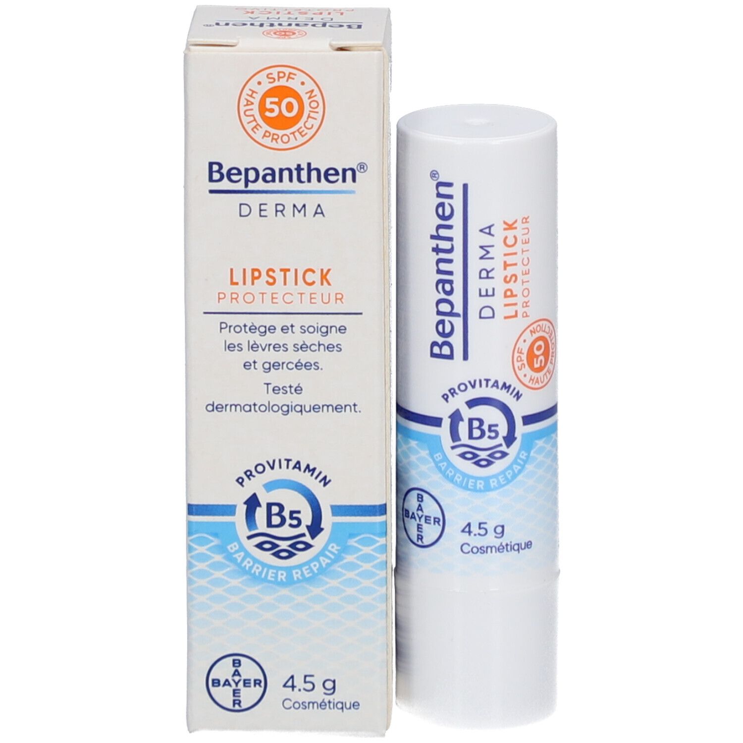 Bepanthen® Derma Lipstick mit LSF 50 für trockene Lippen