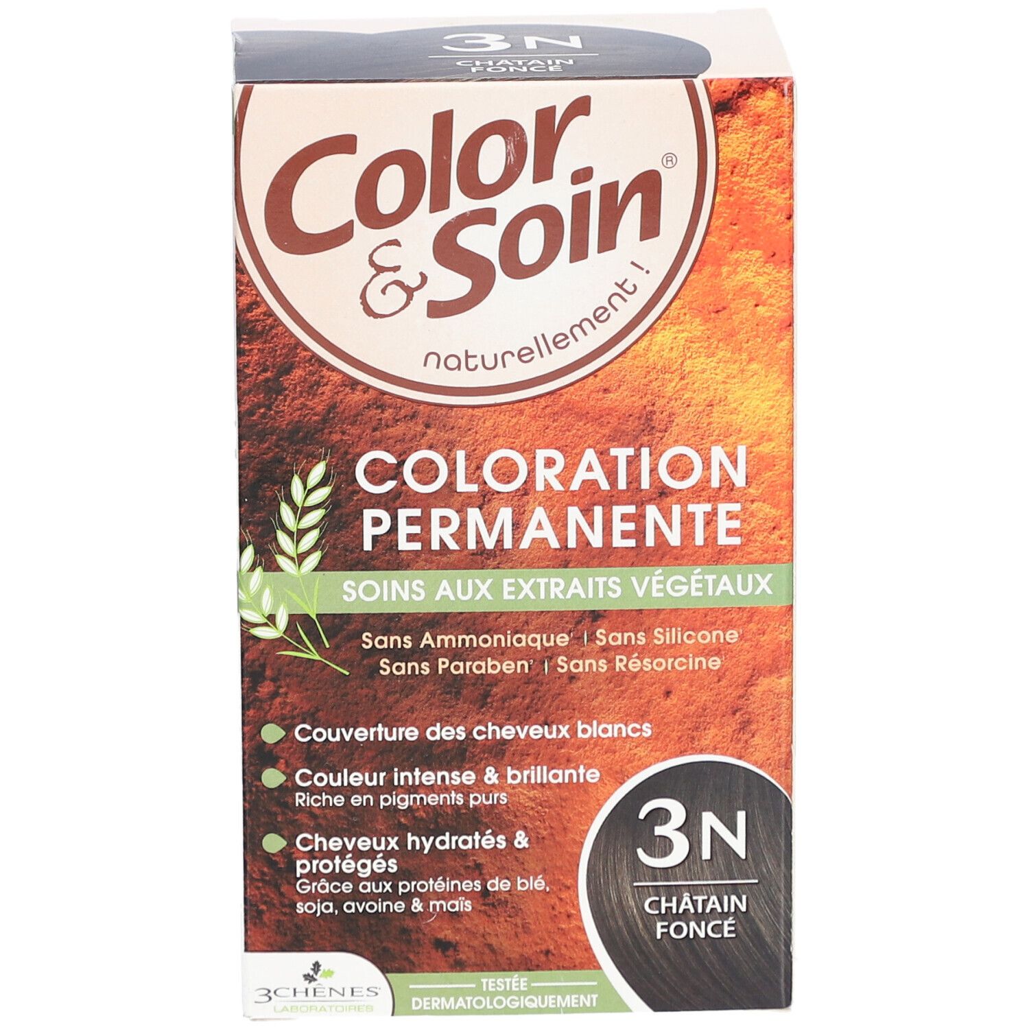 Les 3 Chênes® Color & Soin Bio-Haarfarbe 5GM - Hellbraun