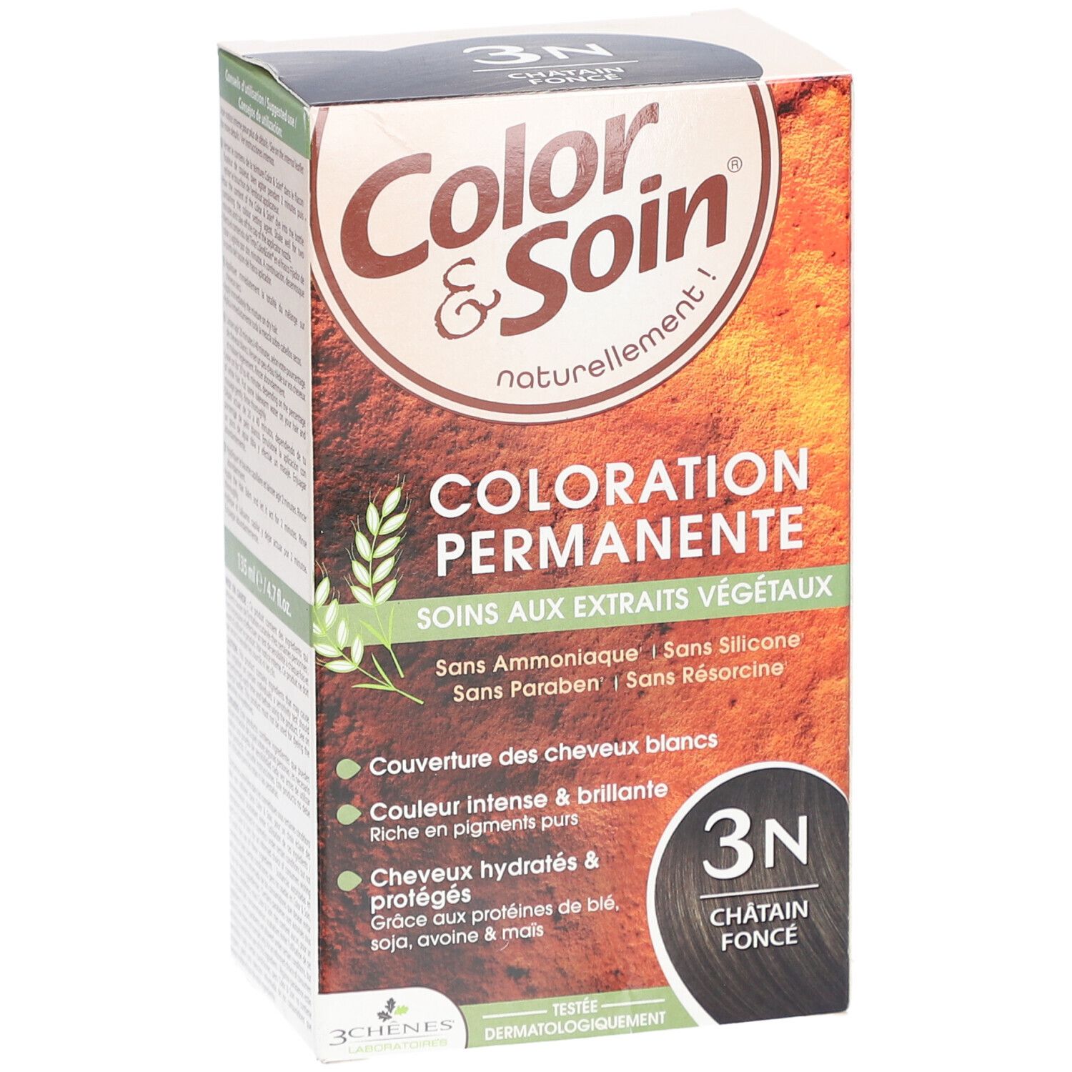 Les 3 Chênes® Color & Soin Bio-Haarfarbe 5GM - Hellbraun