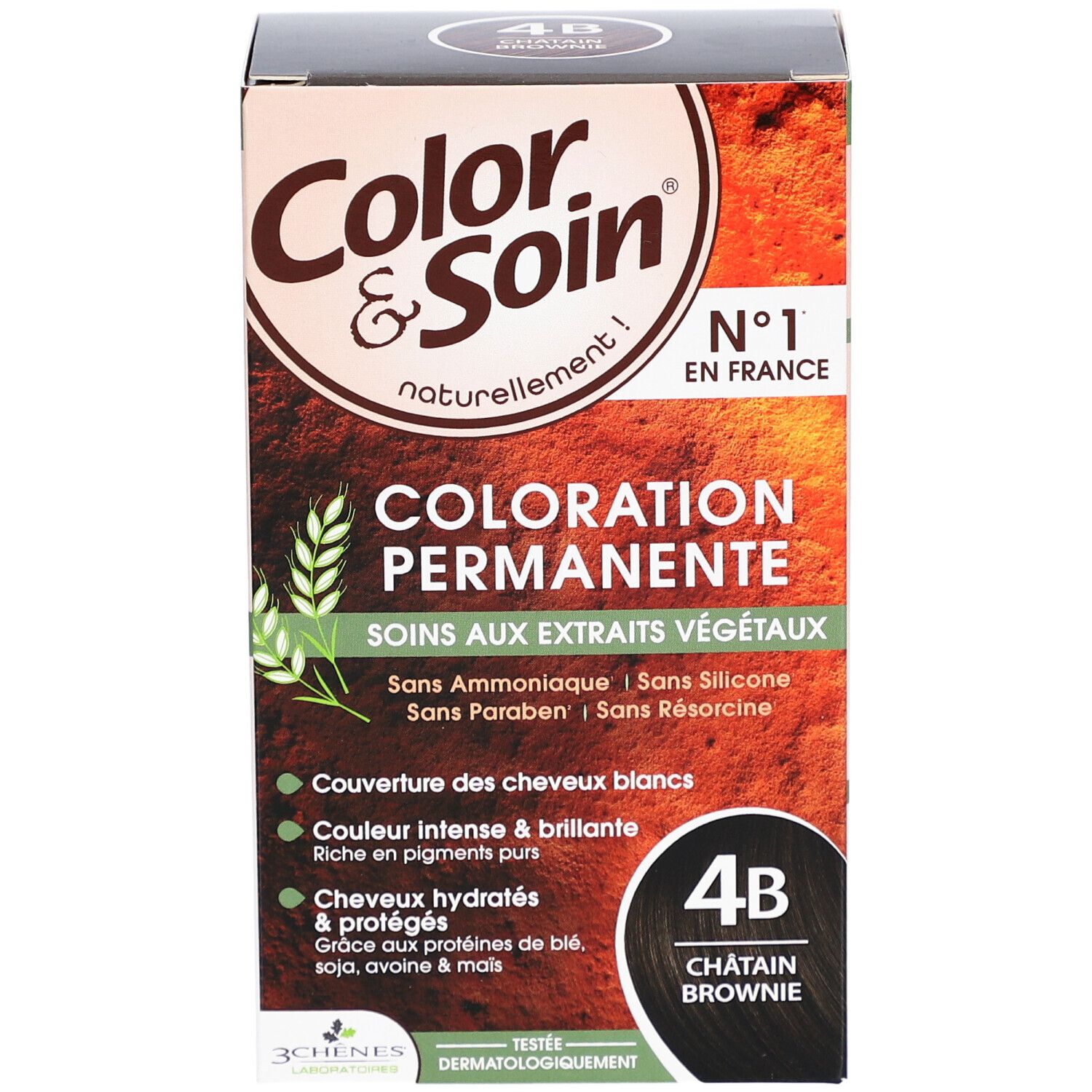 Color & Soin® Dauerhafte Haarfarbe 4B Kastanienbraun