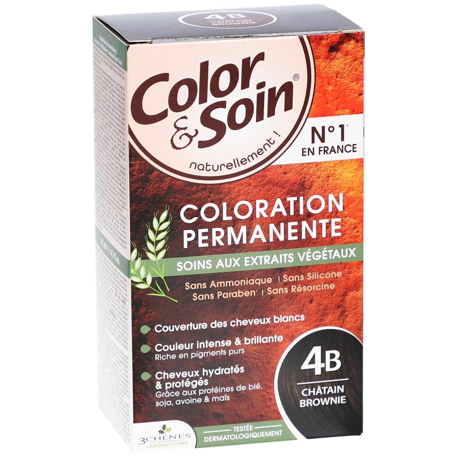 Color & Soin® Dauerhafte Haarfarbe 4B Kastanienbraun
