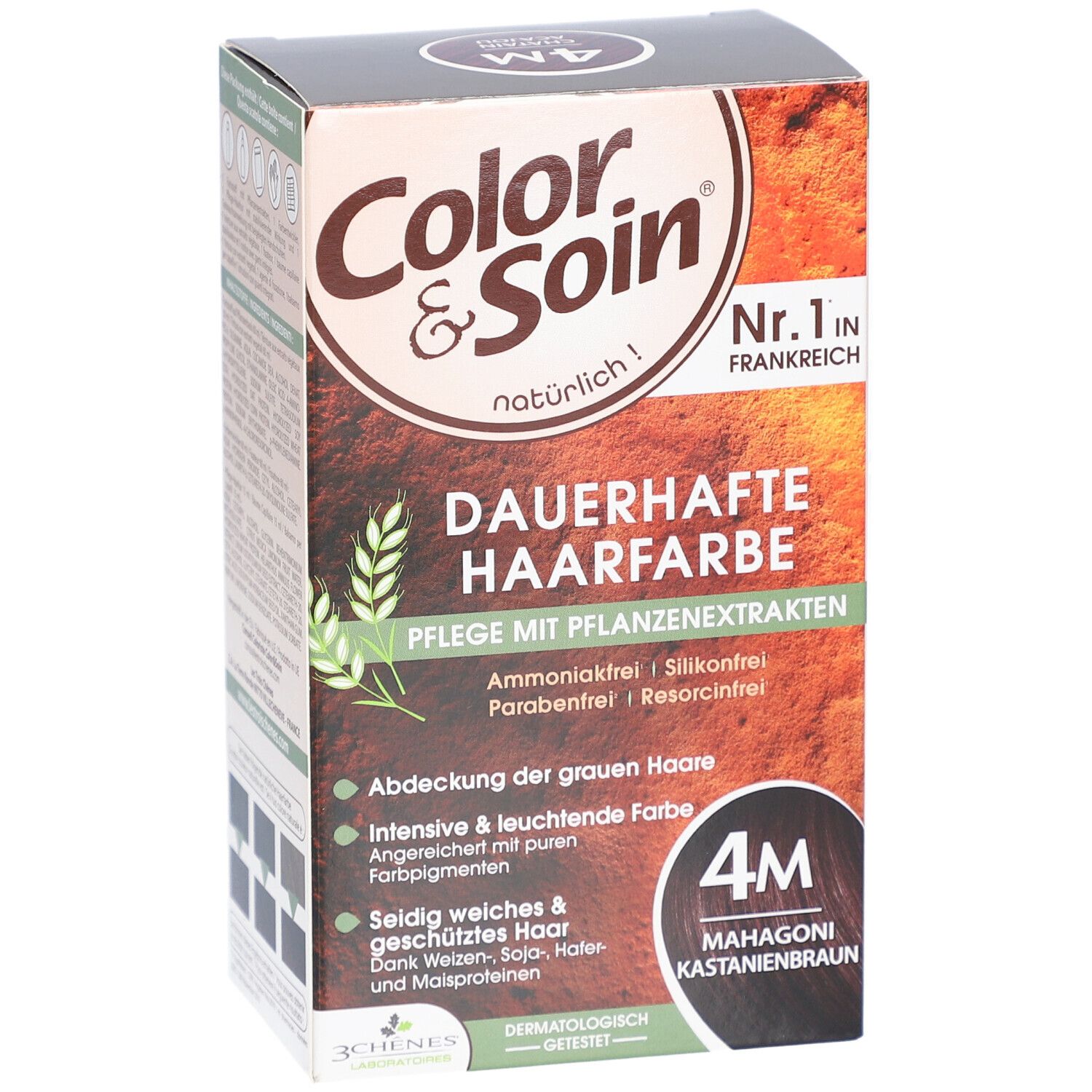 Color & Soin® Dauerhafte Haarfarbe 4M Mahagoni Kastanienbraun