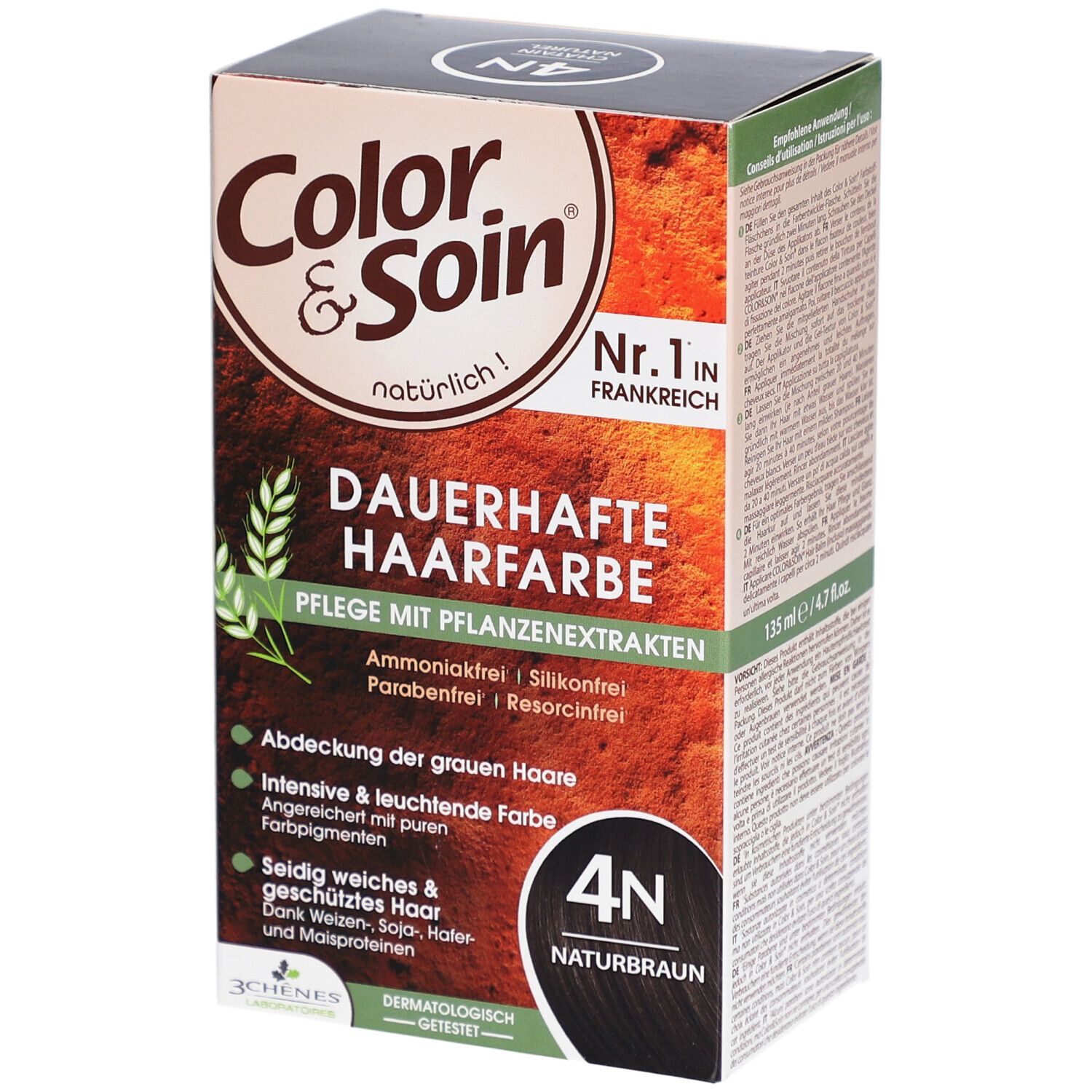 Color & Soin® Dauerhafte Haarfarbe 4N Naturbraun