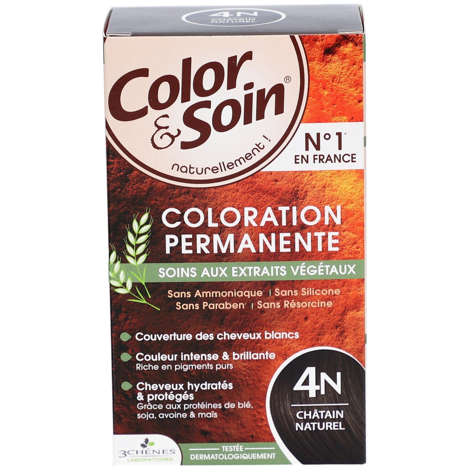 Color & Soin® Dauerhafte Haarfarbe 4N Naturbraun