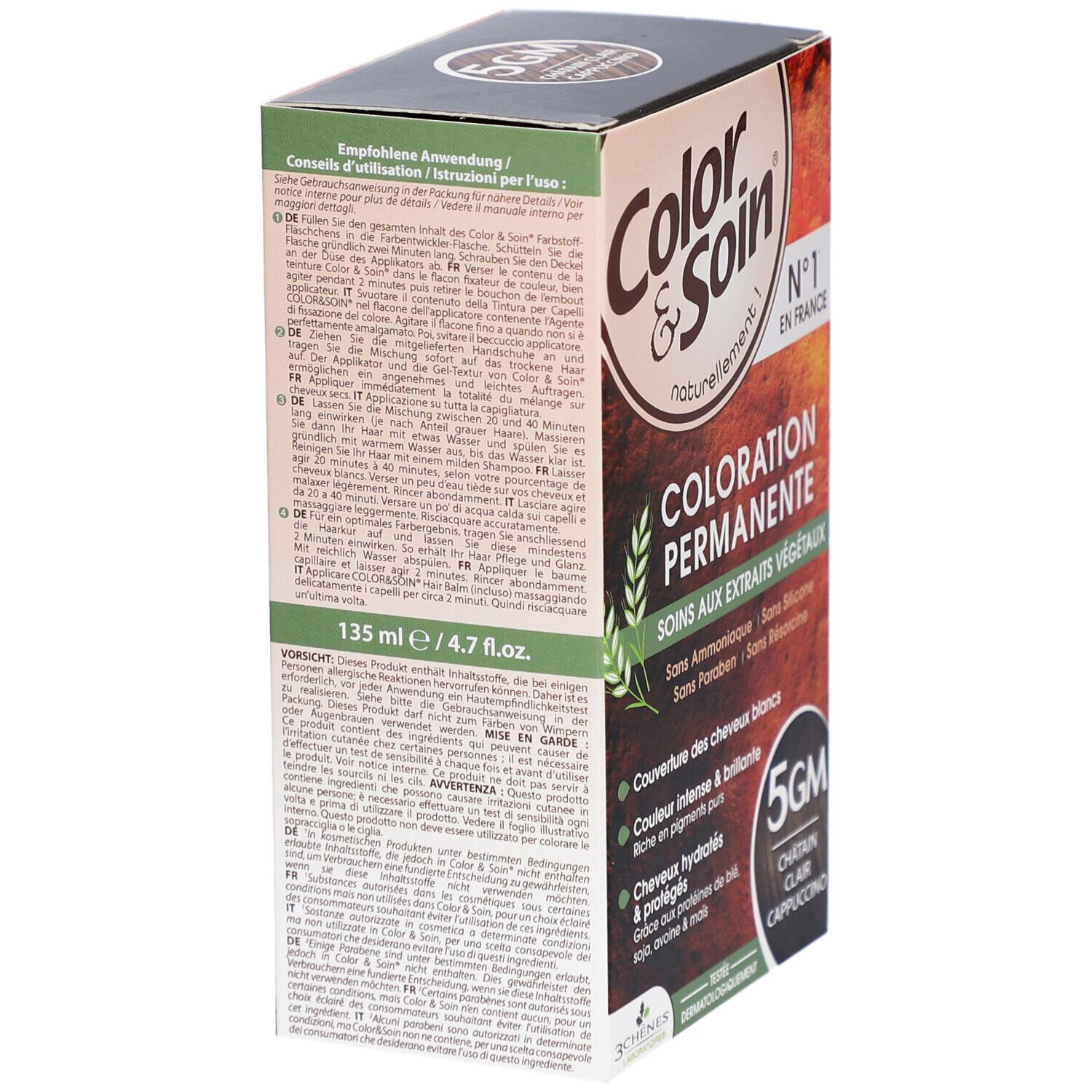 Color & Soin® Coloration permanente 5GM Châtain Clair Cappuccino