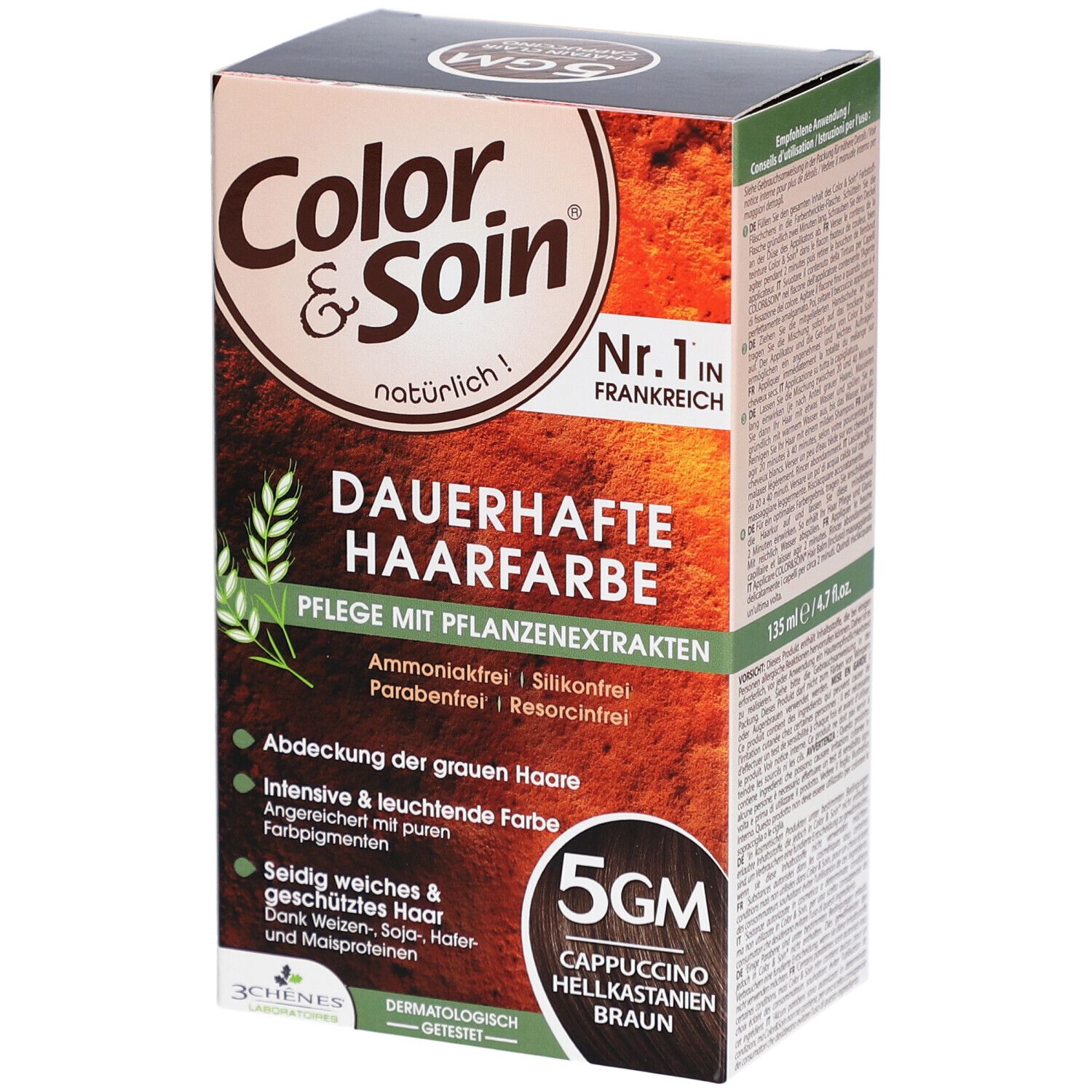 Color & Soin® Coloration permanente 5GM Châtain Clair Cappuccino