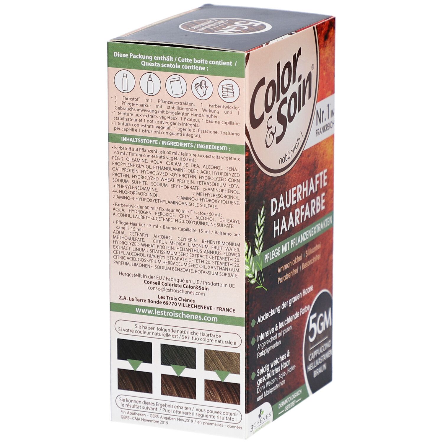 Color & Soin® Coloration permanente 5GM Châtain Clair Cappuccino