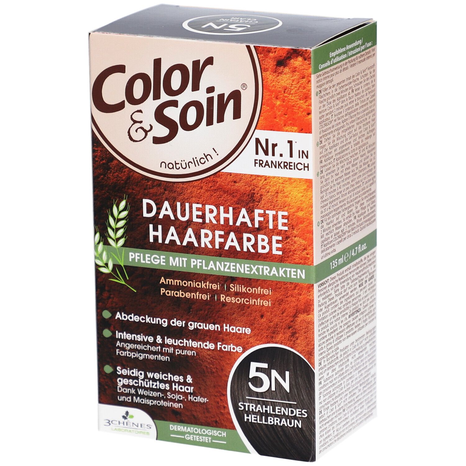 Color & Soin® Coloration permanente 5N Châtain Clair
