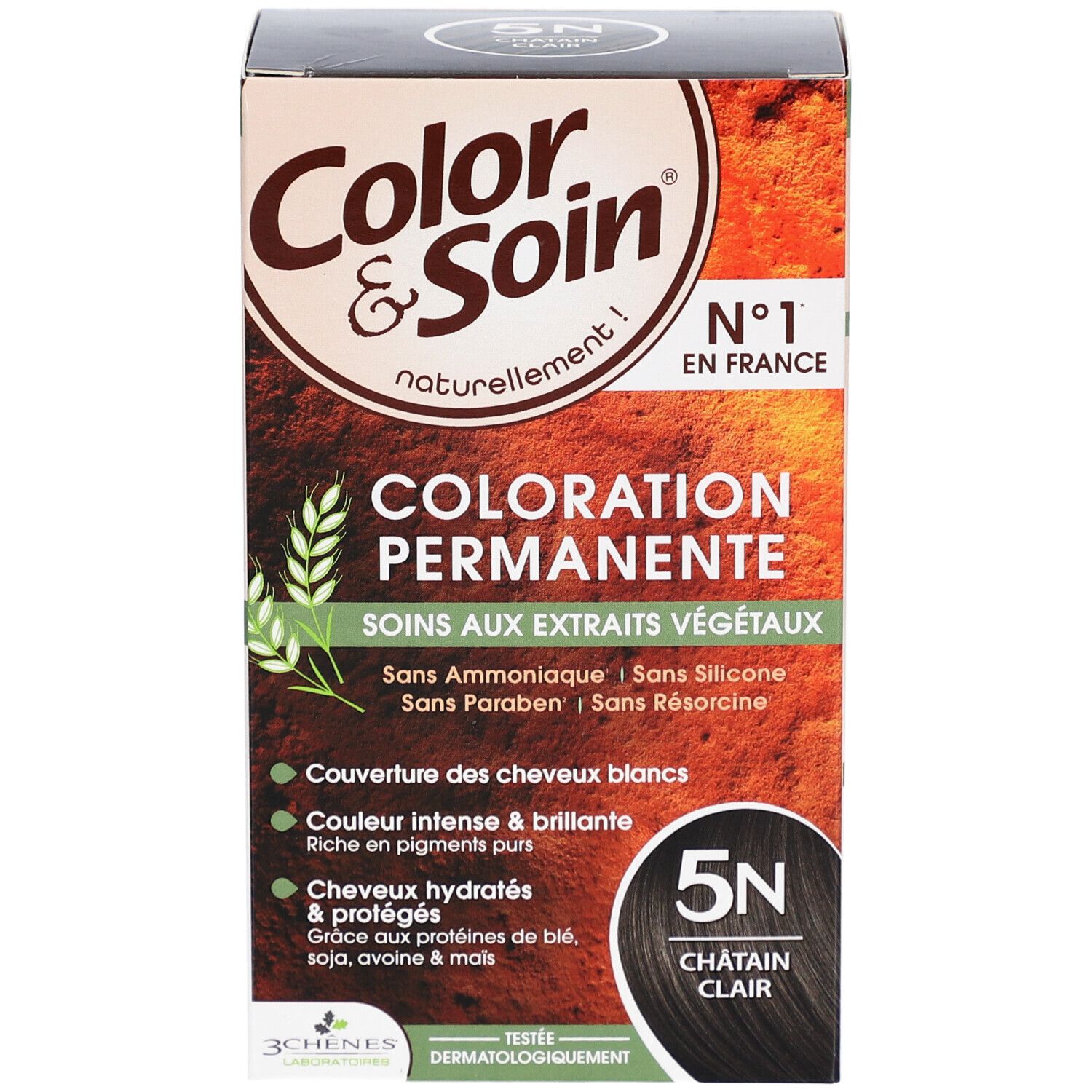 Color & Soin® Coloration permanente 5N Châtain Clair
