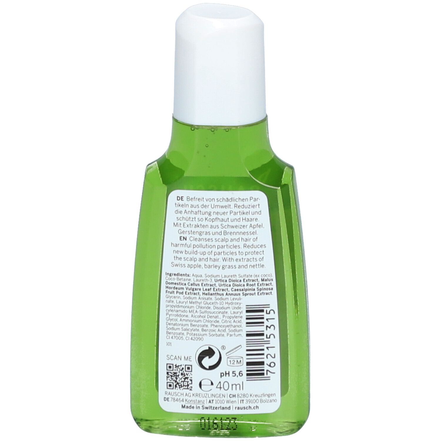RAUSCH Shampooing Exfoliant anti-pollution à la Pomme Suisse