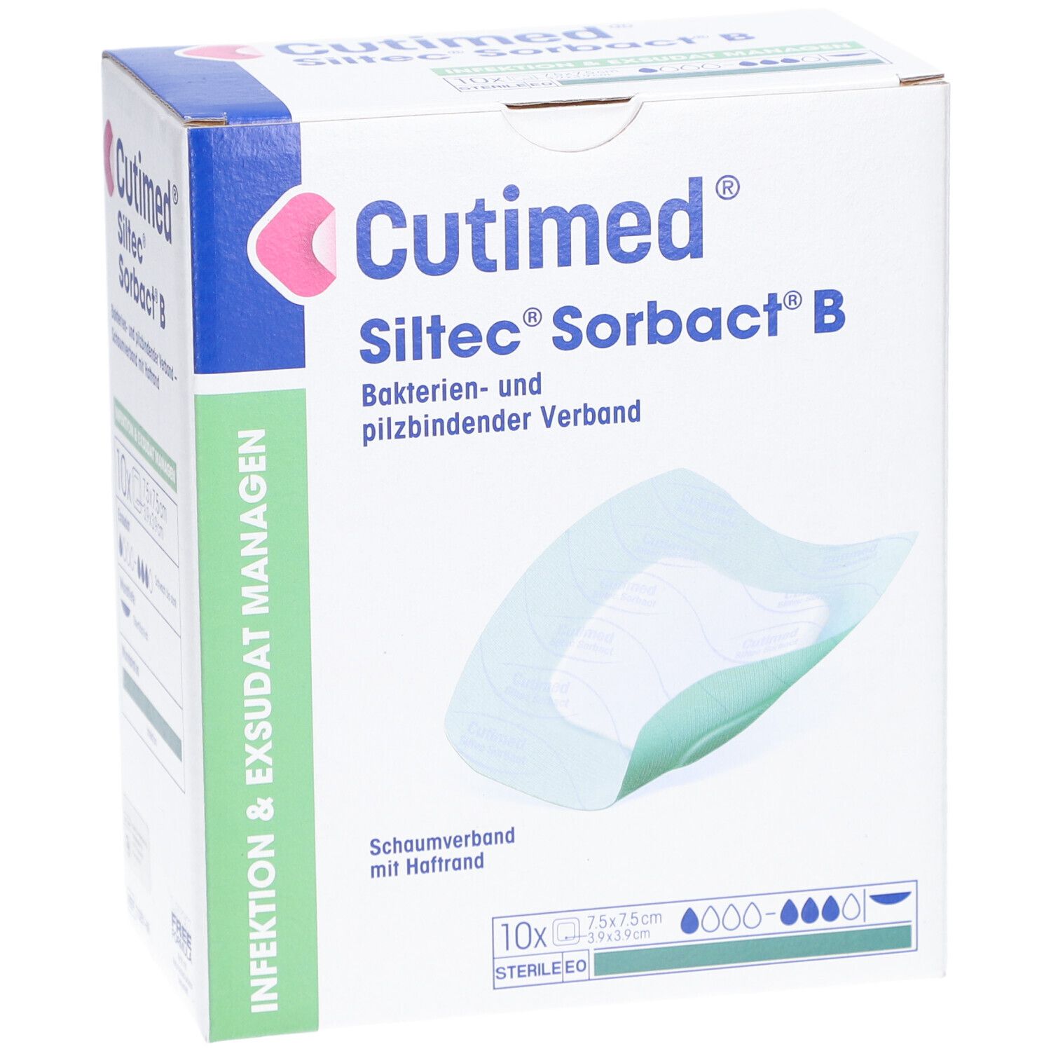CUTIMED Siltec Sorbact 7,5 x 7,5 cm