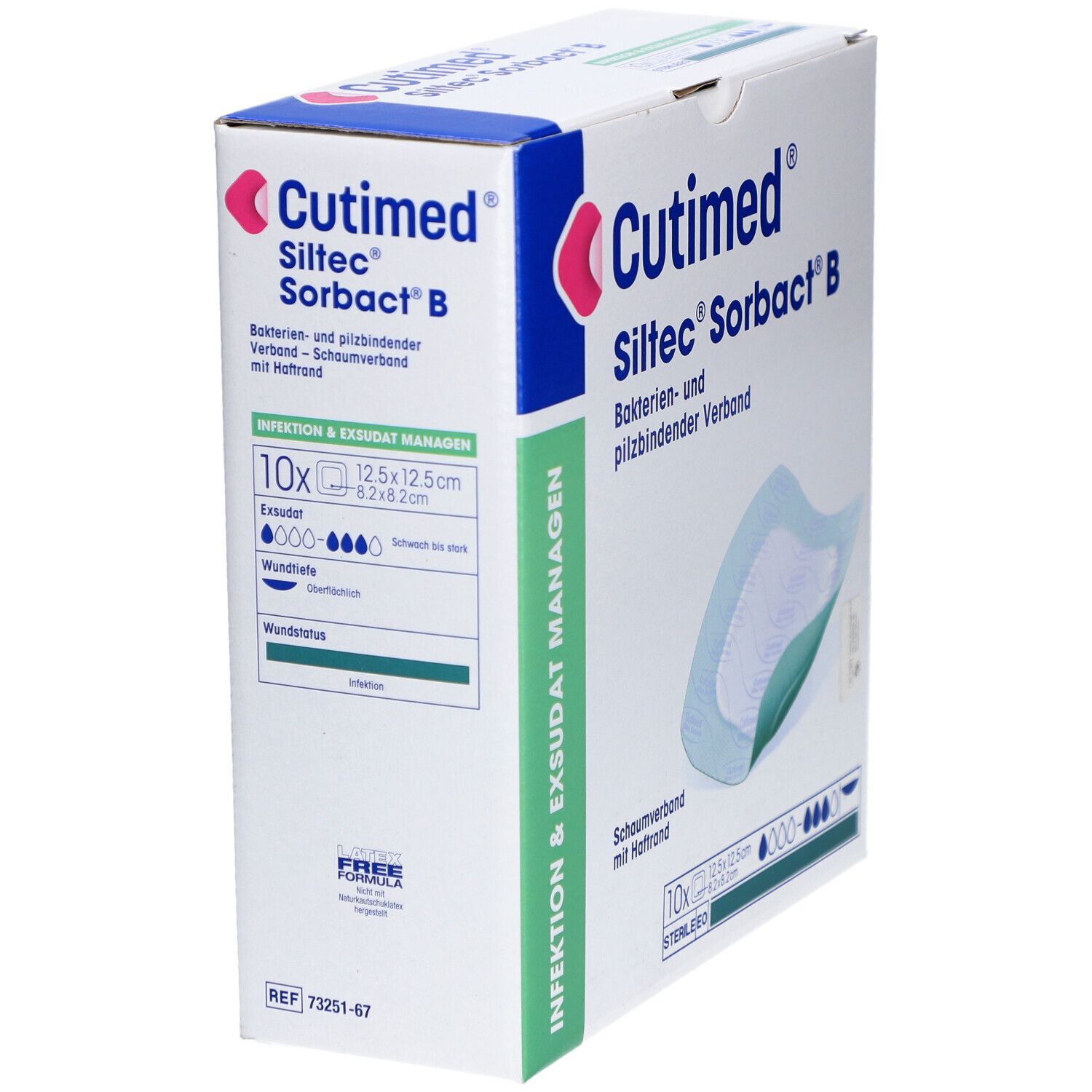 CUTIMED Siltec Sorbact 12,5 x 12,5 cm