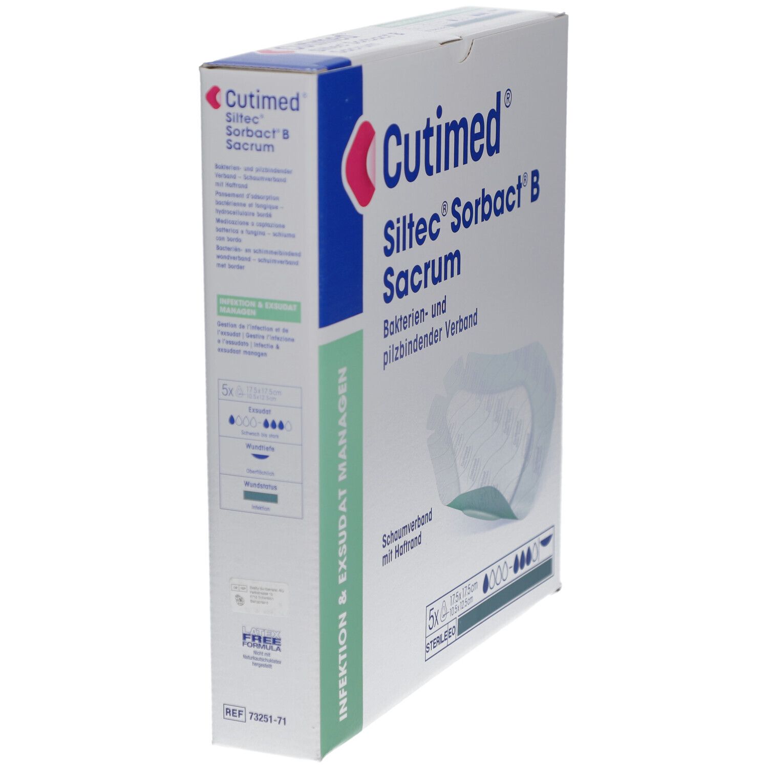 Cutimed® Siltec® Sorbact® B Sacrum 17,5 x 17,5 cm