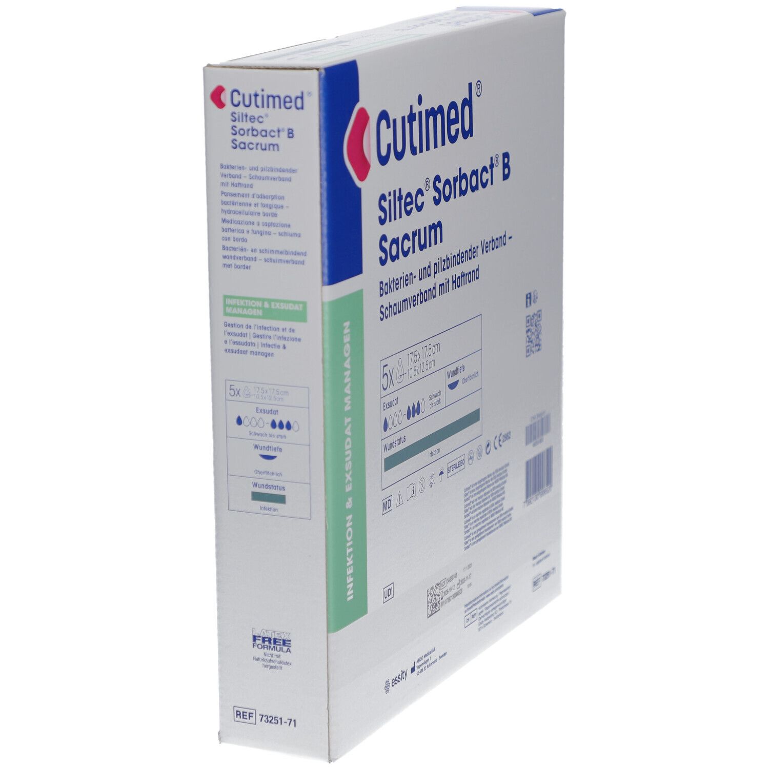 Cutimed® Siltec® Sorbact® B Sacrum 17,5 x 17,5 cm