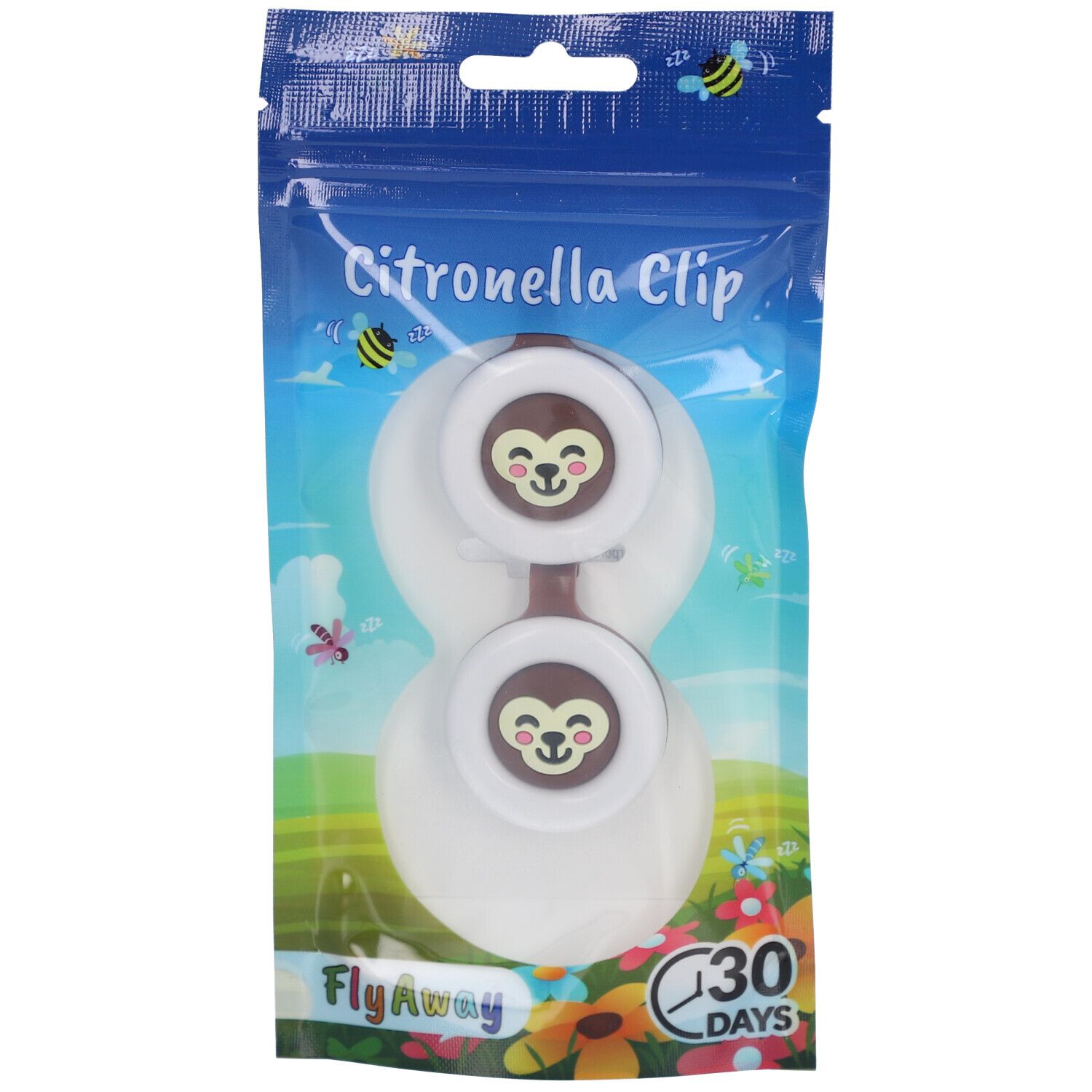 FlyAway® Citronella-Clip Monkey Duopack