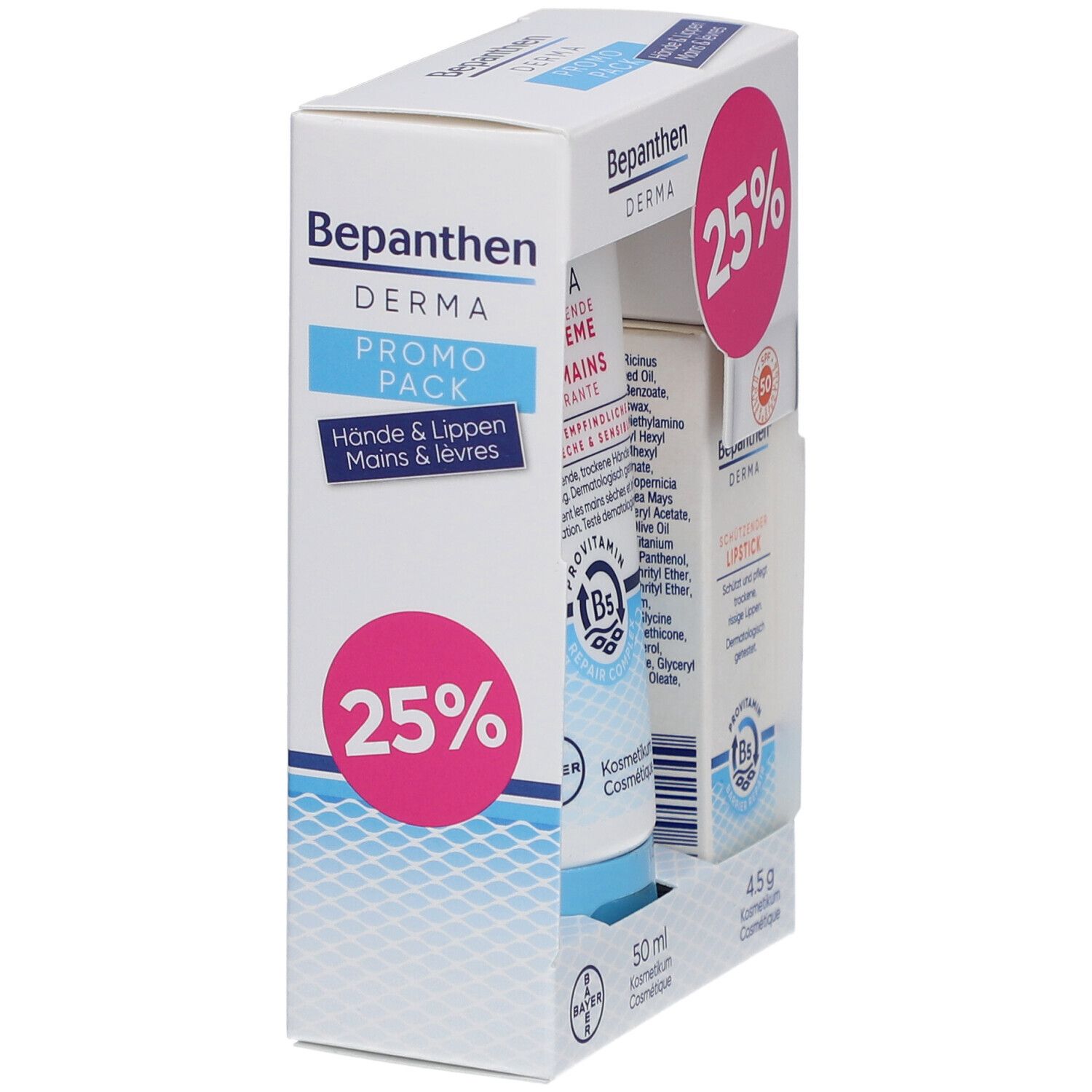 Bepanthen® Derma Duo Pack Handcreme & Lipstick mit LSF 50