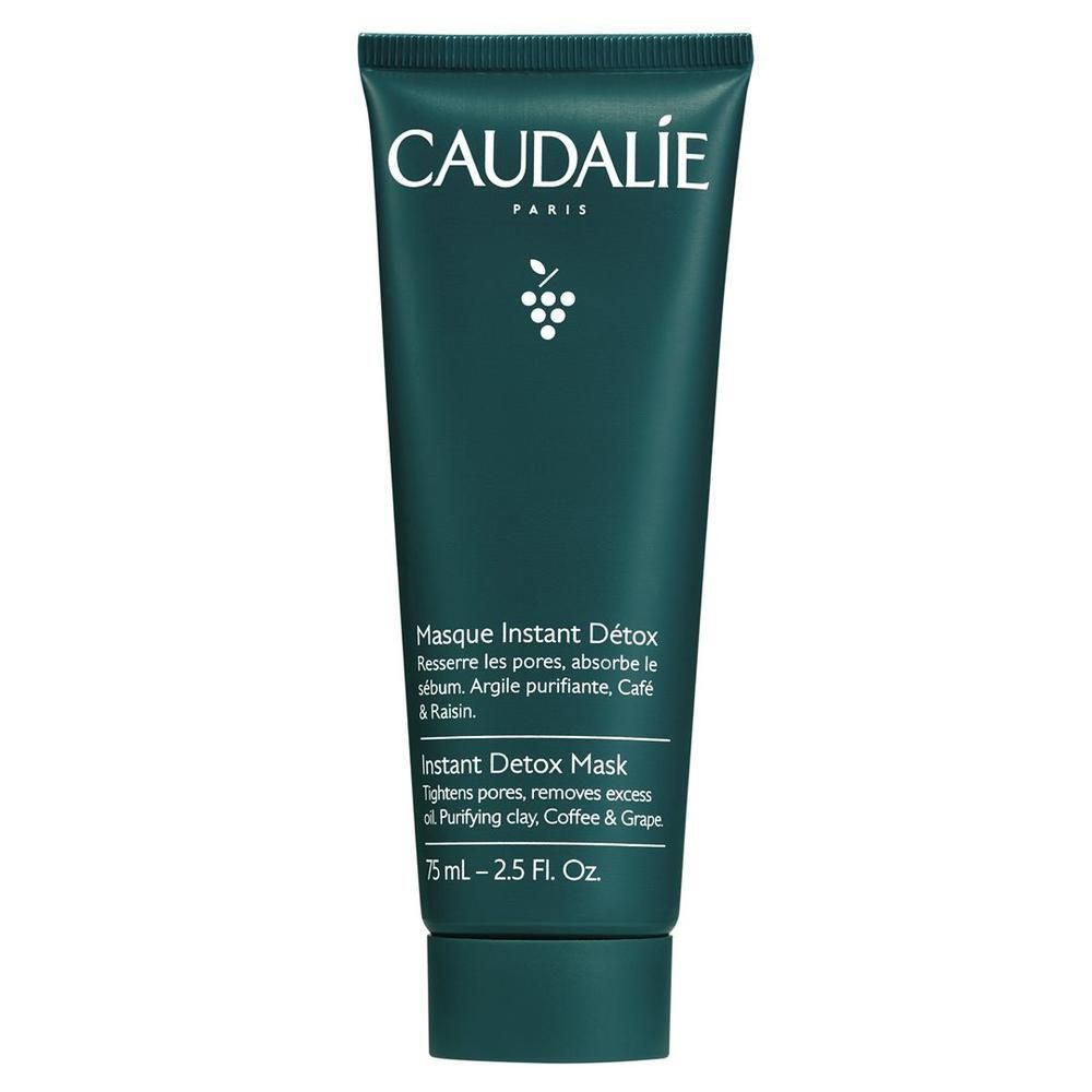 Grüne Tube mit weißem Schriftzug CAUDALIE PARIS. Produktname: Masque Instant Détox. Enthält 75 ml.