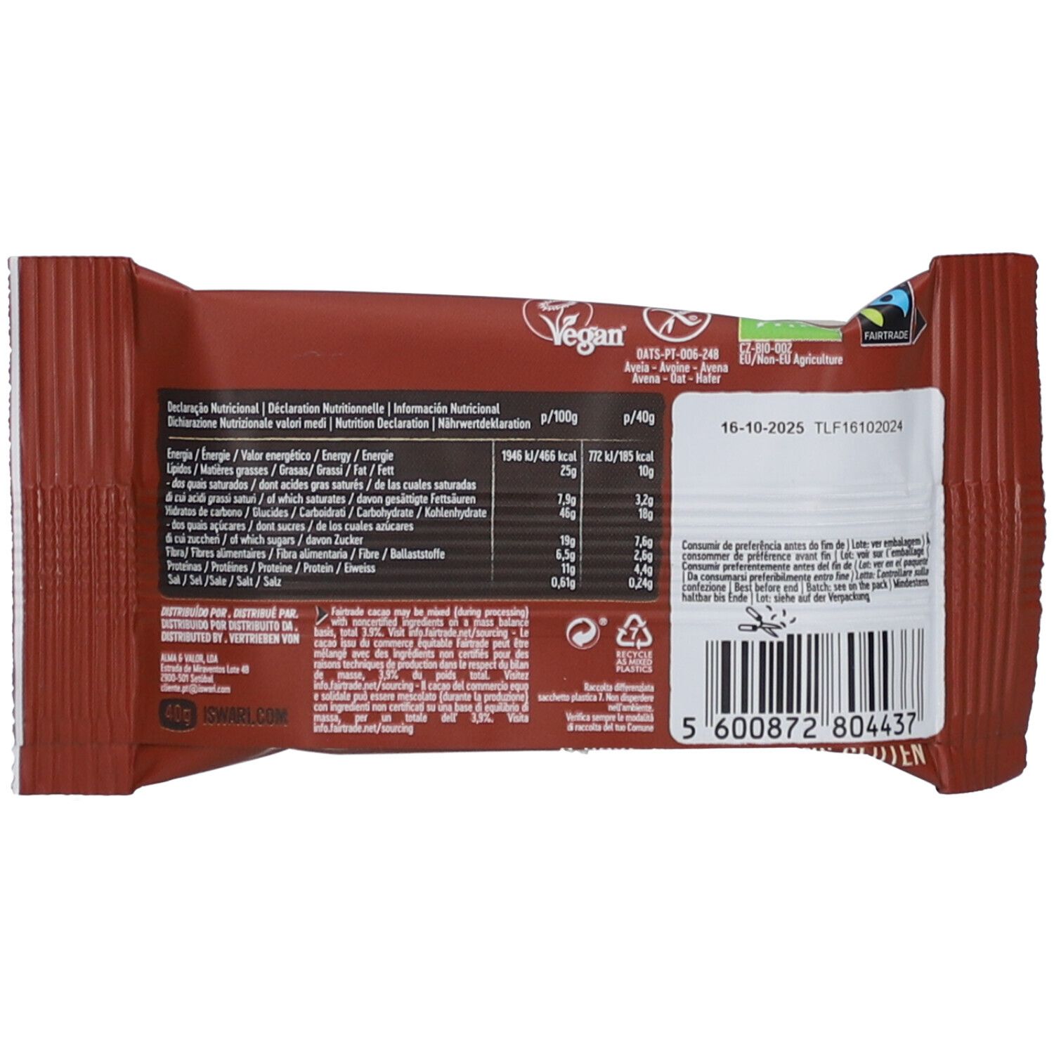 ISWARI Super petit déjeuner cacao & noisette bio