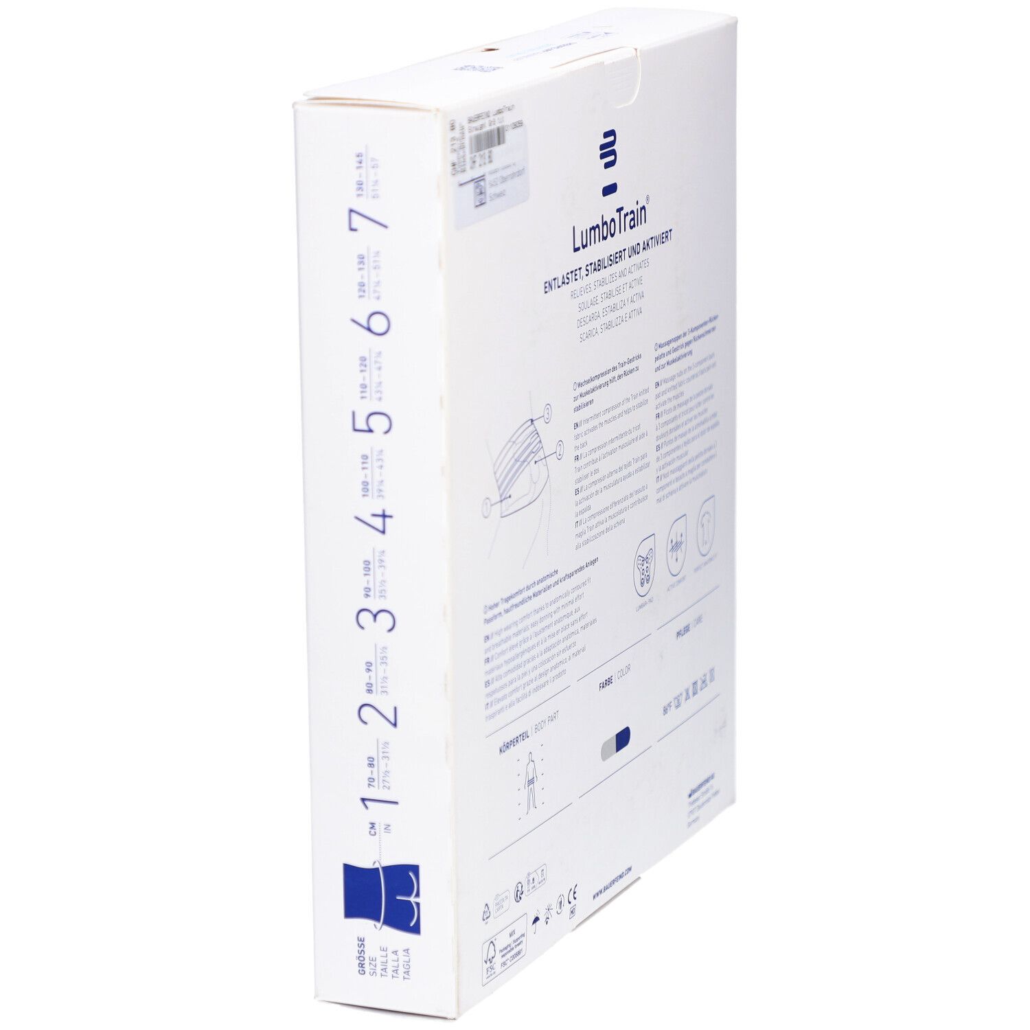 BAUERFEIND® LumboTrain® Bandage pour le dos Straight taille 3 Titan