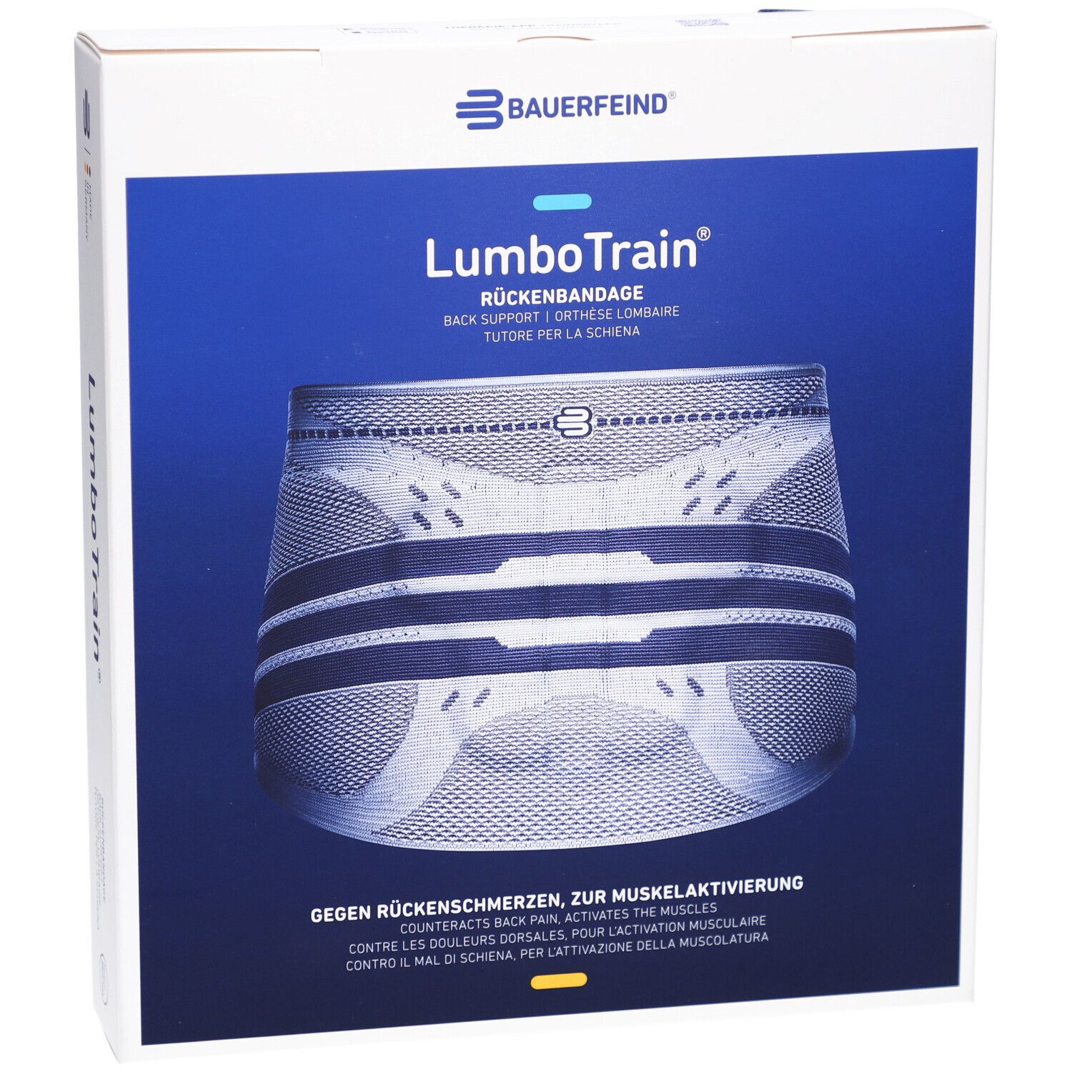 BAUERFEIND® LumboTrain® Rückenbandage Straight Größe 4 Titan