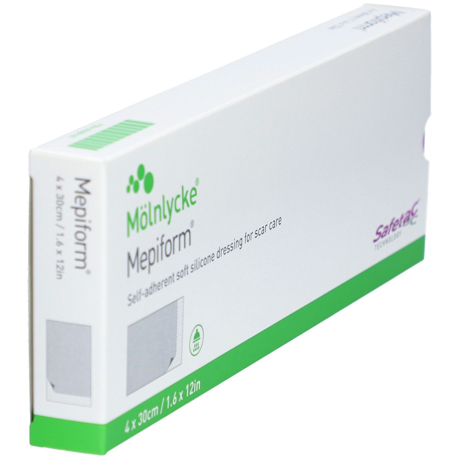MÖLNLYCKE® Mepiform® Selbstklebender, silikonisierter Narbenverband 4 x 30 cm