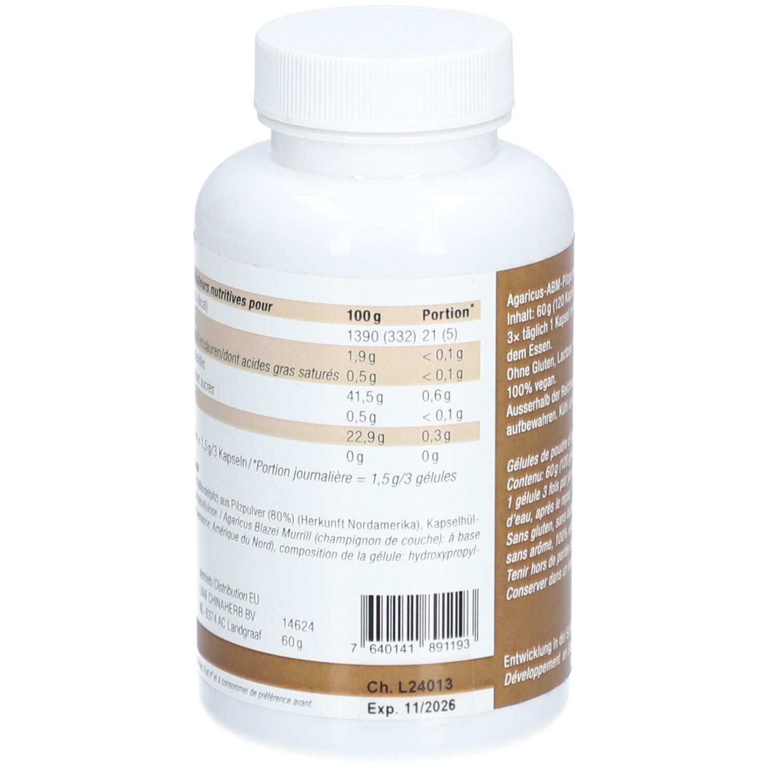 LIANGU Pilzpulverkapseln Agaricus ABM