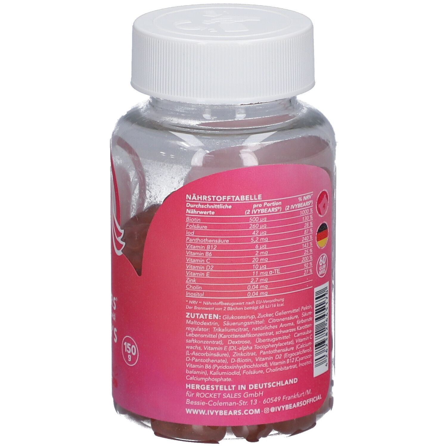 IVYBEARS Women's Hair - Biotin, Zink, Vitamin C & D2