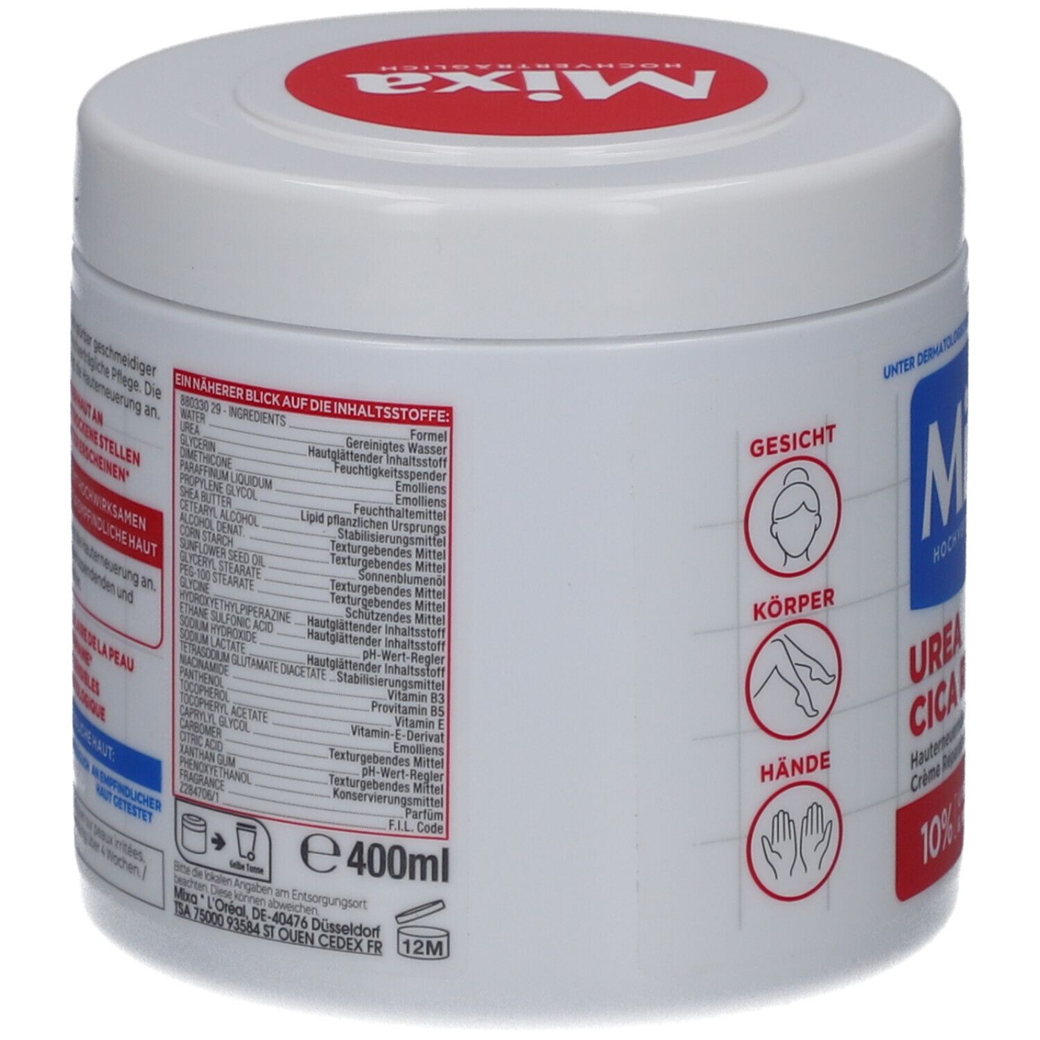 Mixa mit Urea Cica Repair Pflegeset