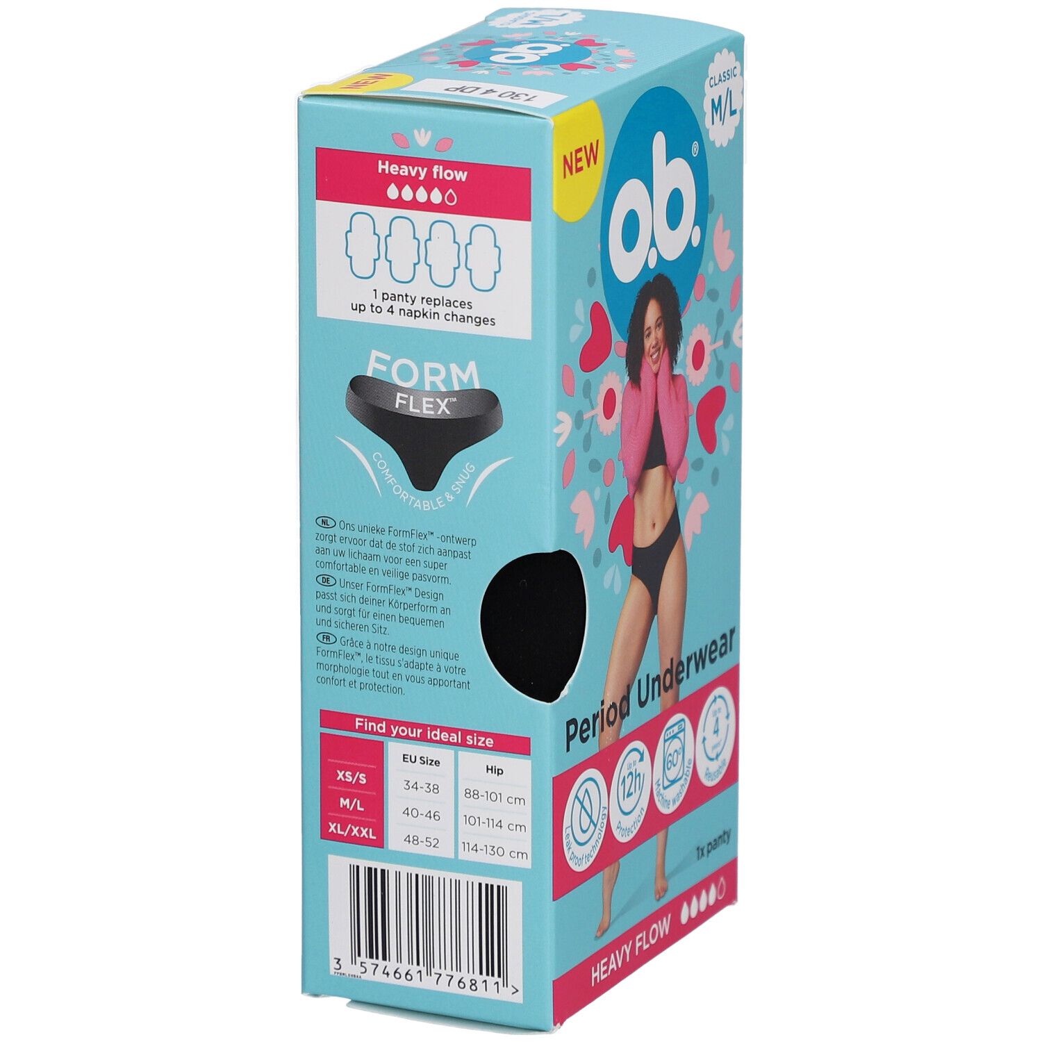 o.b.® Wiederverwendbare Menstruationsunterwäsche M/L