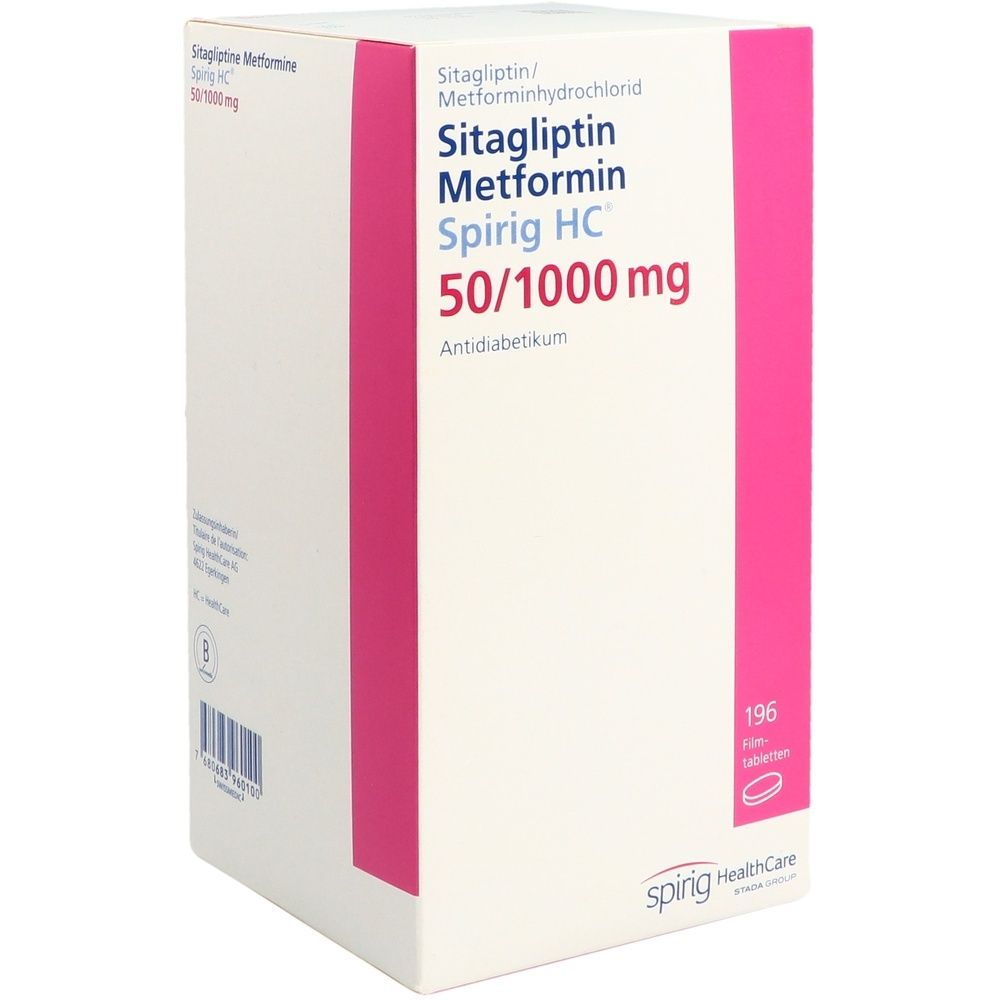 SITAGLIPTIN Metfor Spirig HC 50/1000mg Ds 196 Stk
